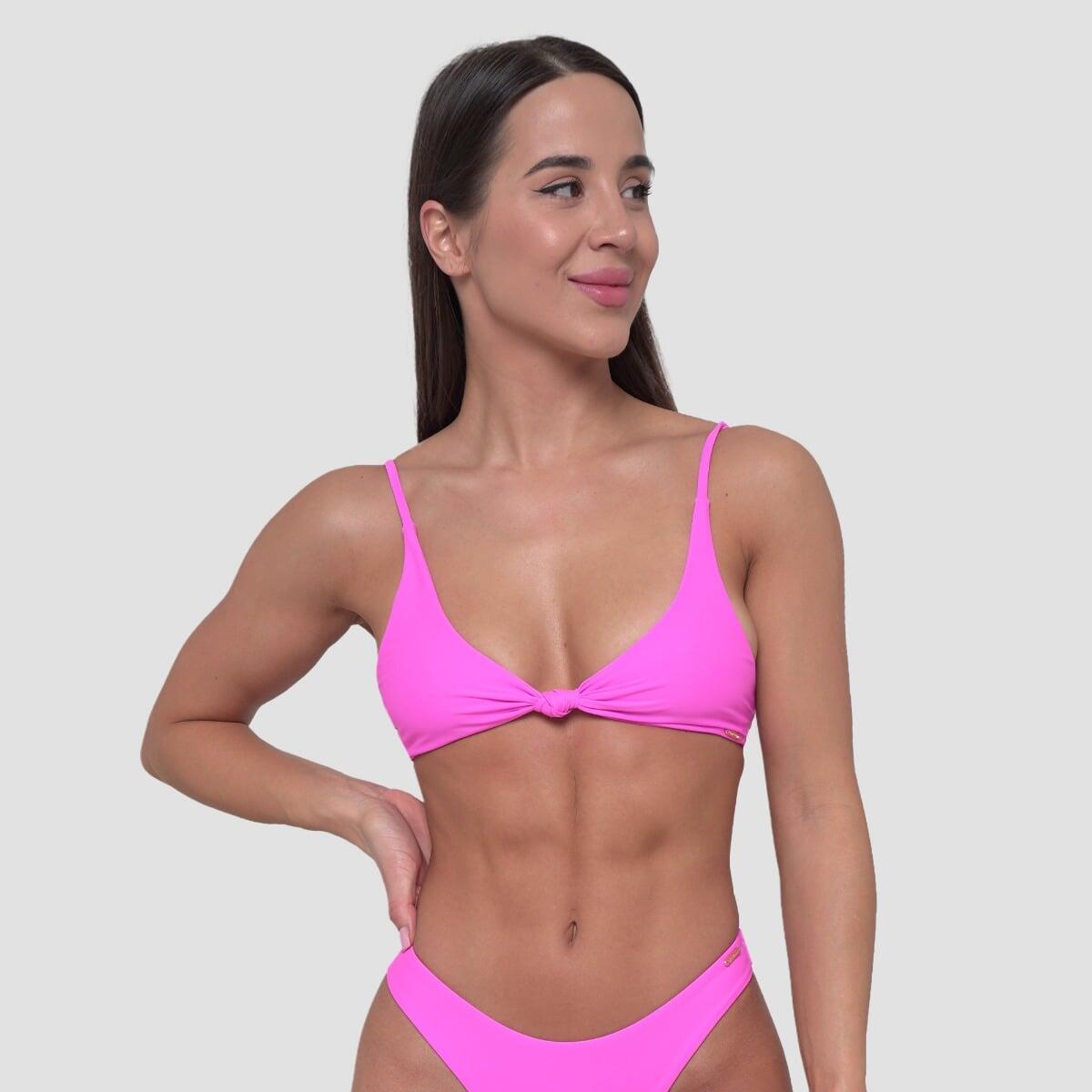 Góra od bikini damska pływanie z wiązaniem różowa CURACAO
