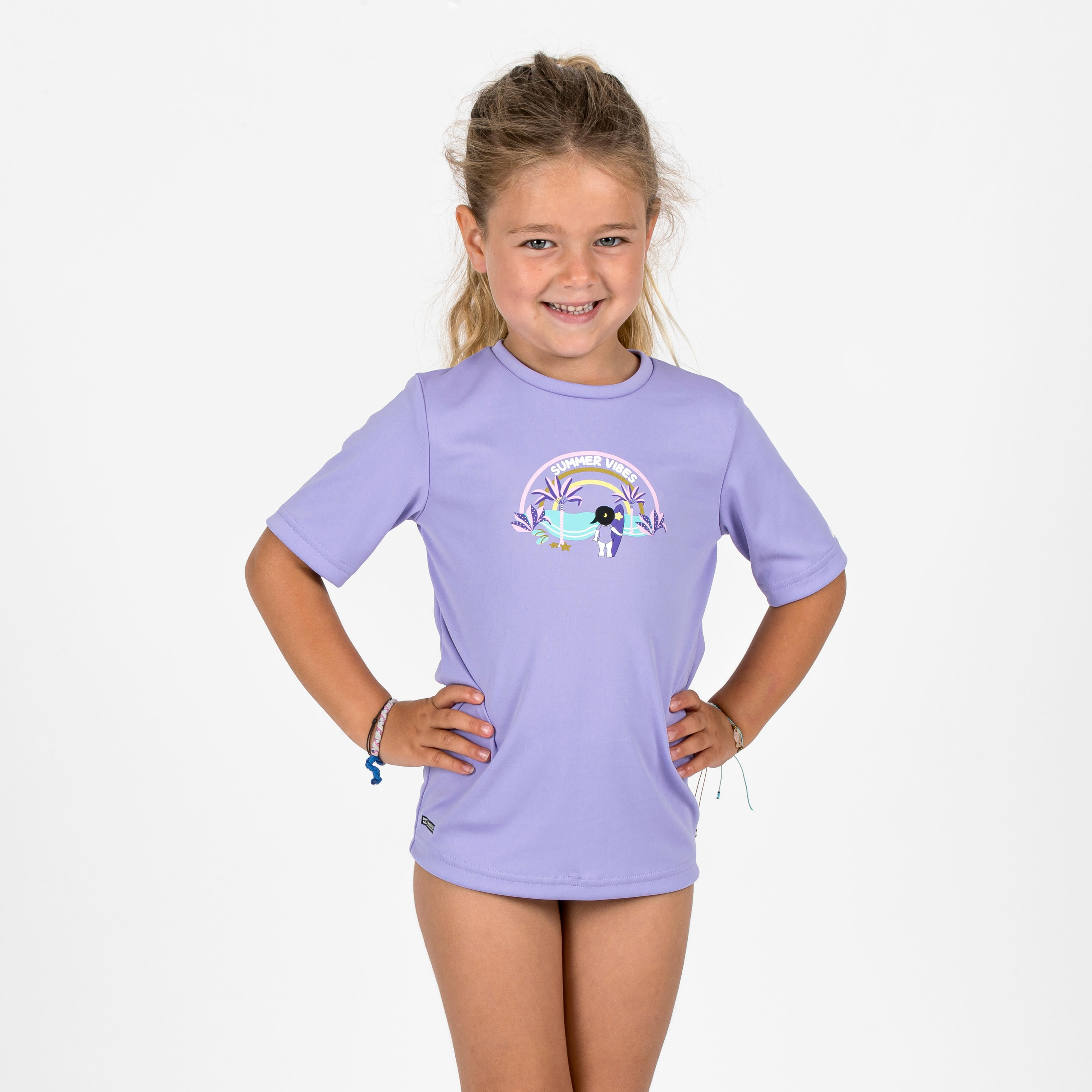 Top UV surfingowy dla dzieci Decathlon 100