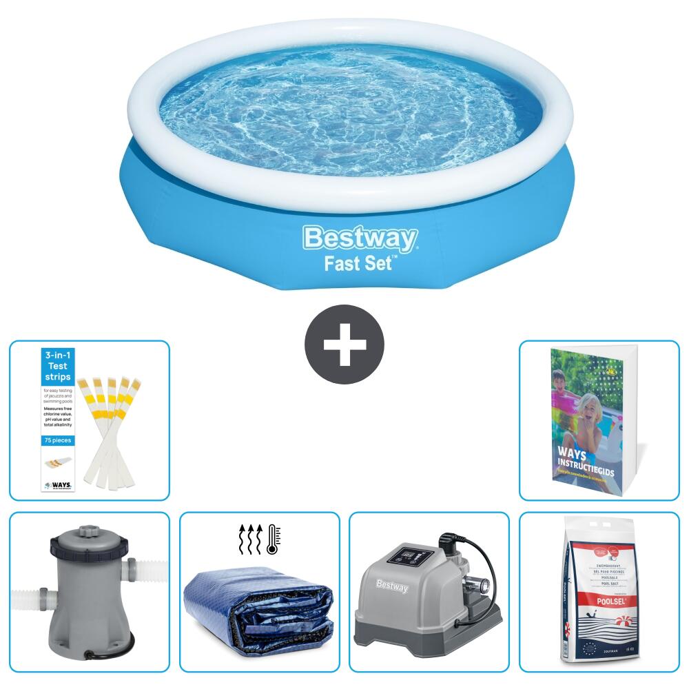 BESTWAY Basen Fast Set Okrągły - 305x66 cm - 7-częściowy S329