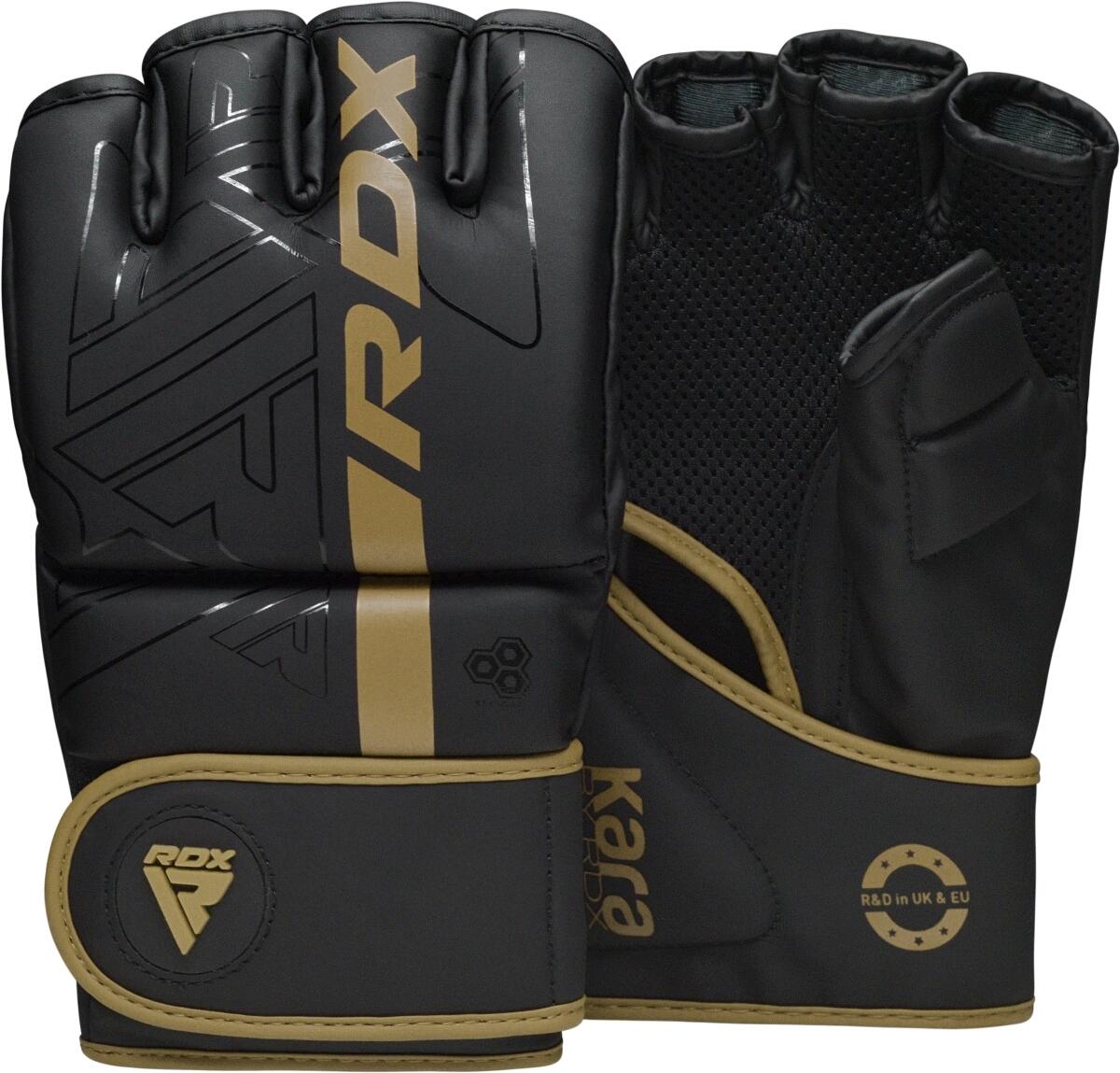 Rękawice grapplingowe F6 Kara MMA - Złoto - rozmiar S