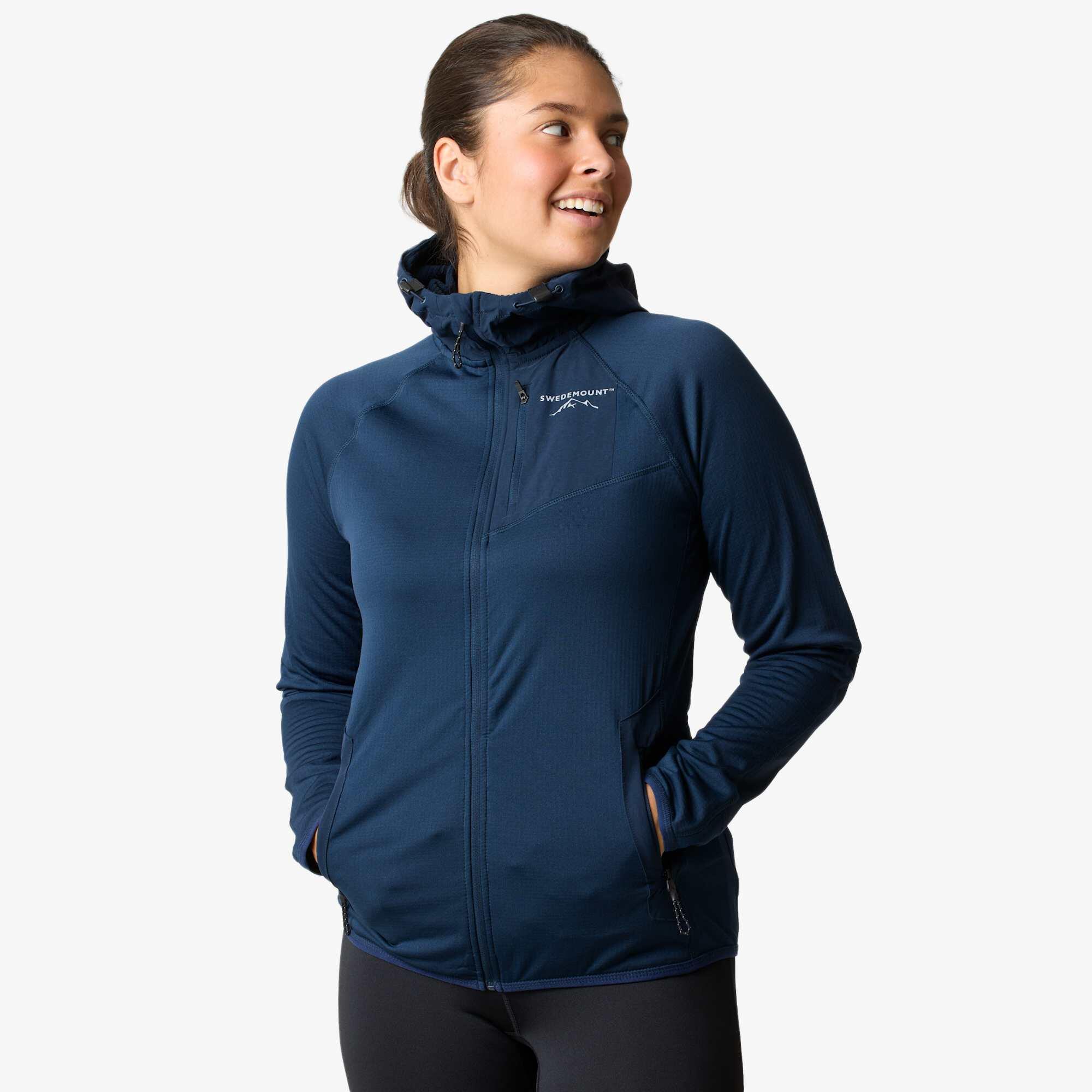 Bluza Polarowa Rozpinana Wędrówki Kobieta Lofoten Regularny Krój