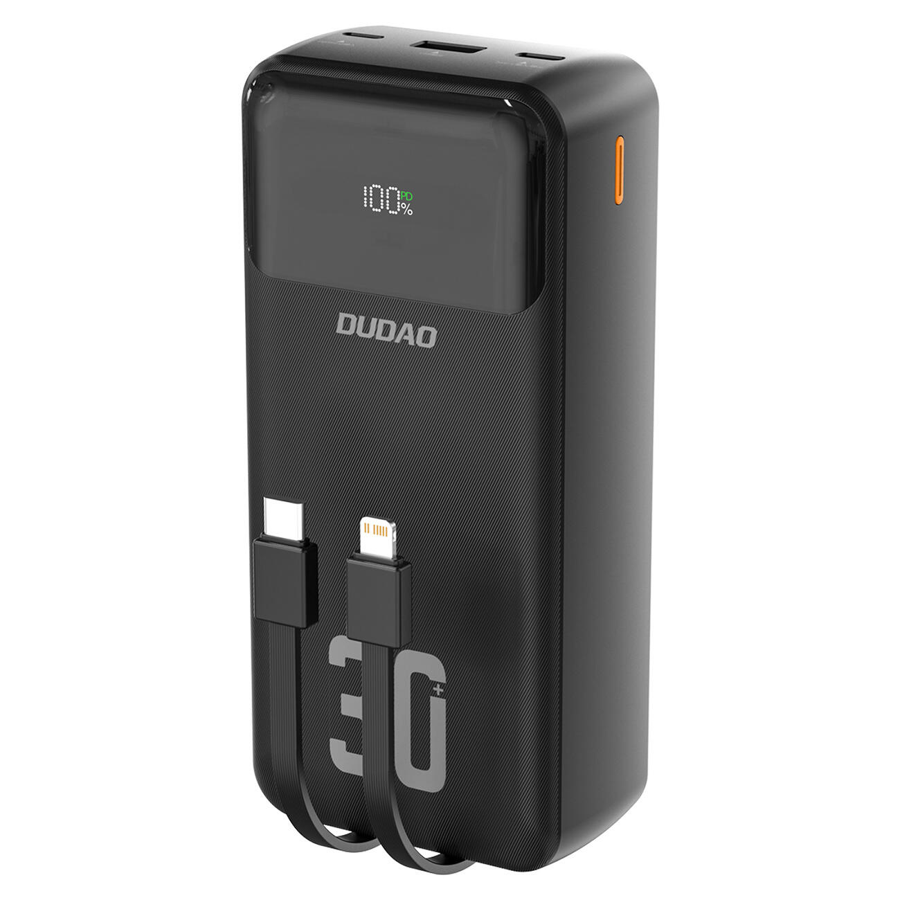 Powerbank Dudao k15max 30000mah 22.5w z wbudowanymi kablami