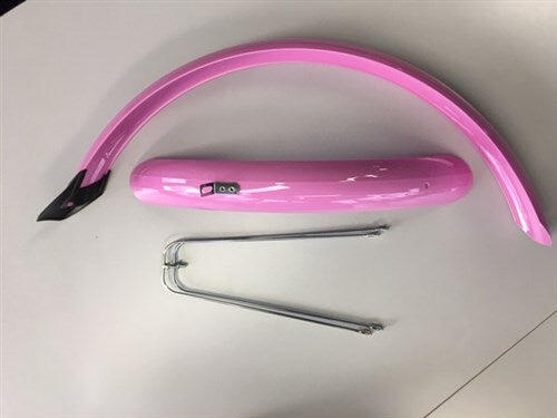 Zestaw błotników Eurofender 20 cali PVC różowy
