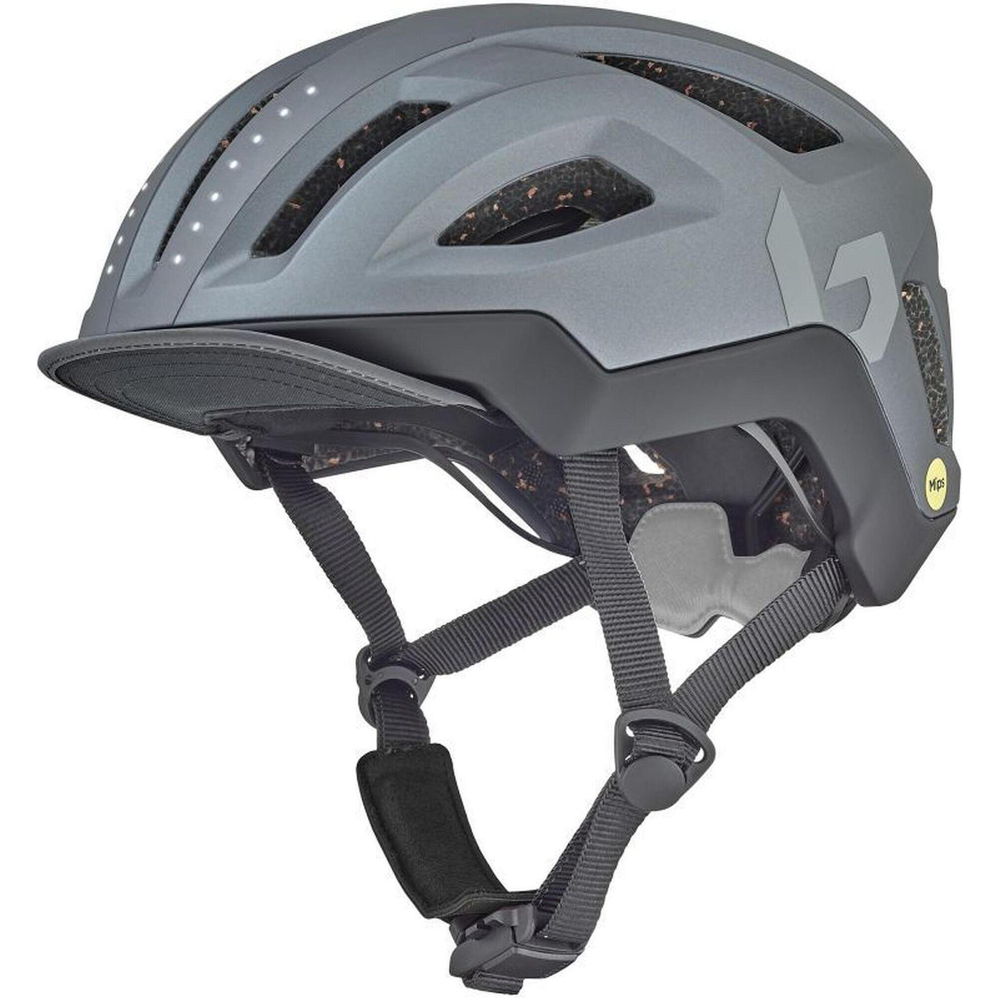 Kask rowerowy miejski „Halo React MIPS”  tytanowy