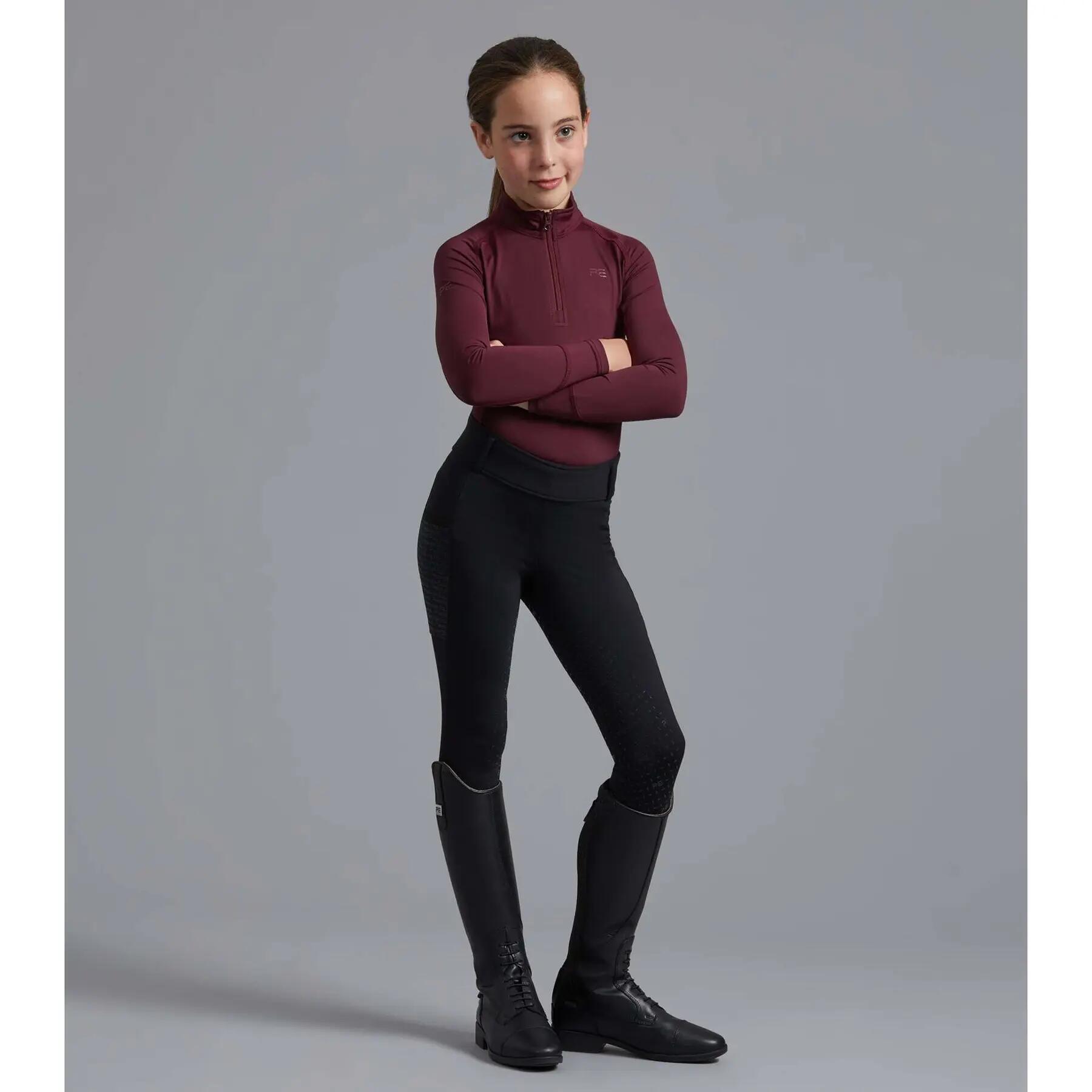 Dziewczęce legginsy jeździeckie z pełną przyczepnością Premier Equine Concerto
