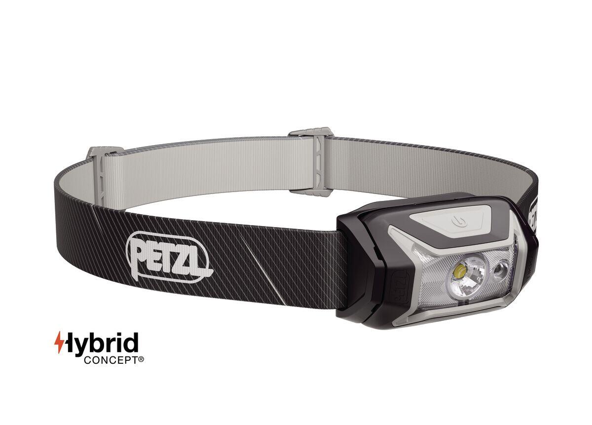 Czołówka PETZL Tikka 350 lm czarna kompaktowa hybrydowa AAA i CORE IPX4