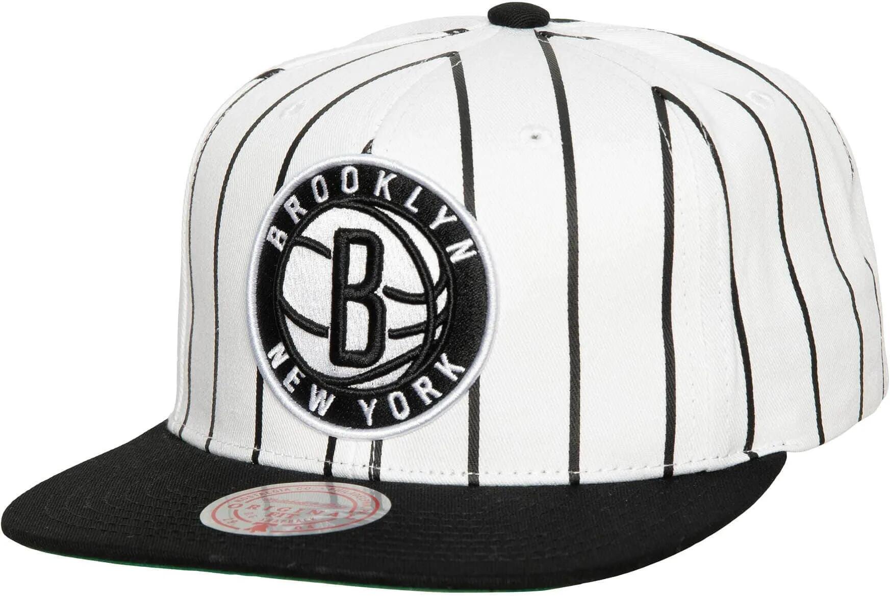 Biało-czarna czapka Mitchell & Ness NBA Retro Brooklyn Nets