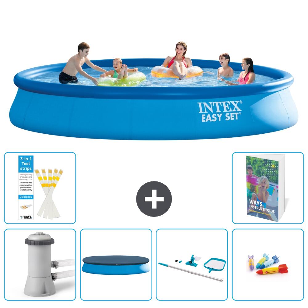 INTEX Basen Easy Set Okrągły - 457x84 cm - 7-częściowy S299