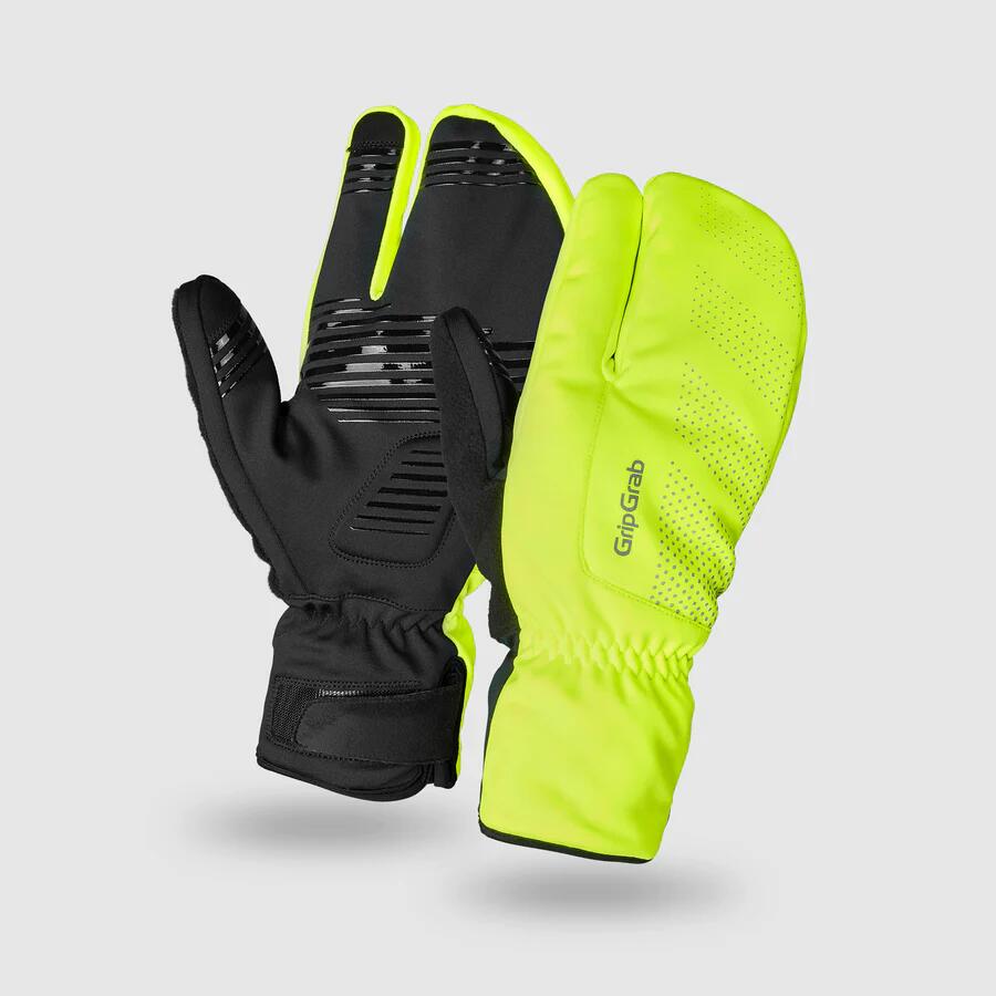 Gripgrab Ride Windproof Deep Winter Lobster Gloves Yellow - M