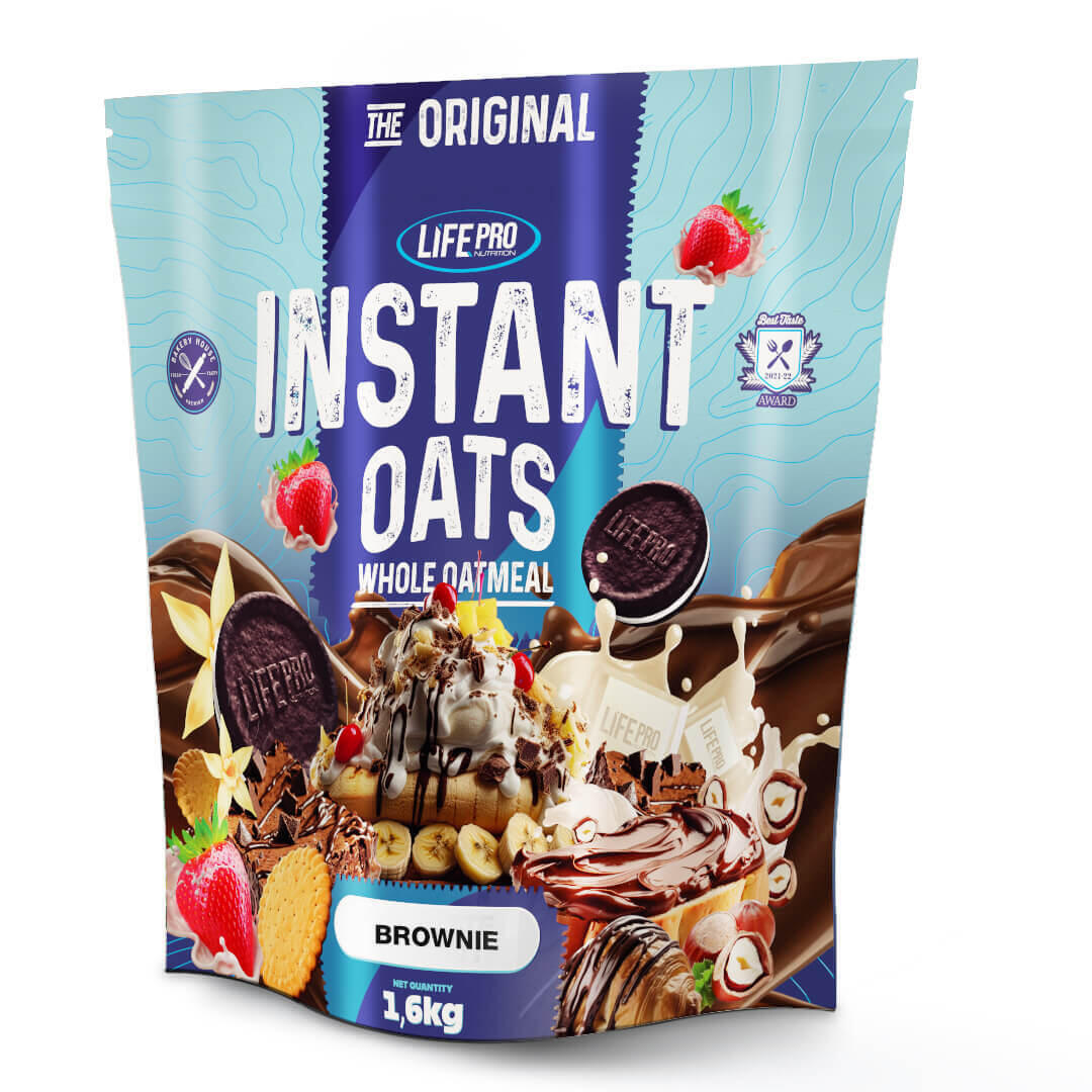 Płatki owsiane instant premium - 1,6 kg Brownie LifePRO