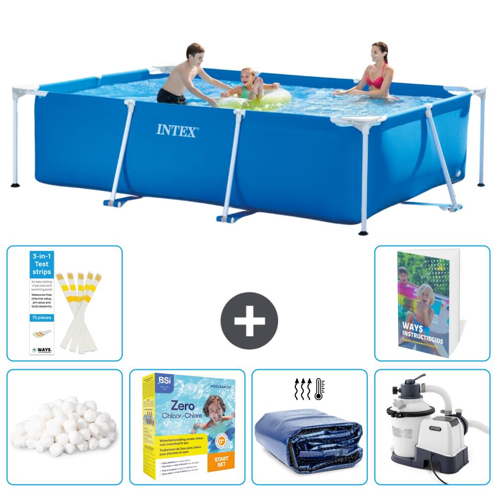INTEX Basen ze stelażem Prostokątny - 300x200x75 cm - 7-częściowy S75