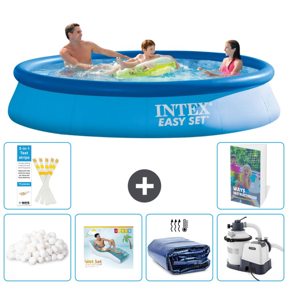INTEX Basen Easy Set Okrągły - 366x76 cm - 7-częściowy S5
