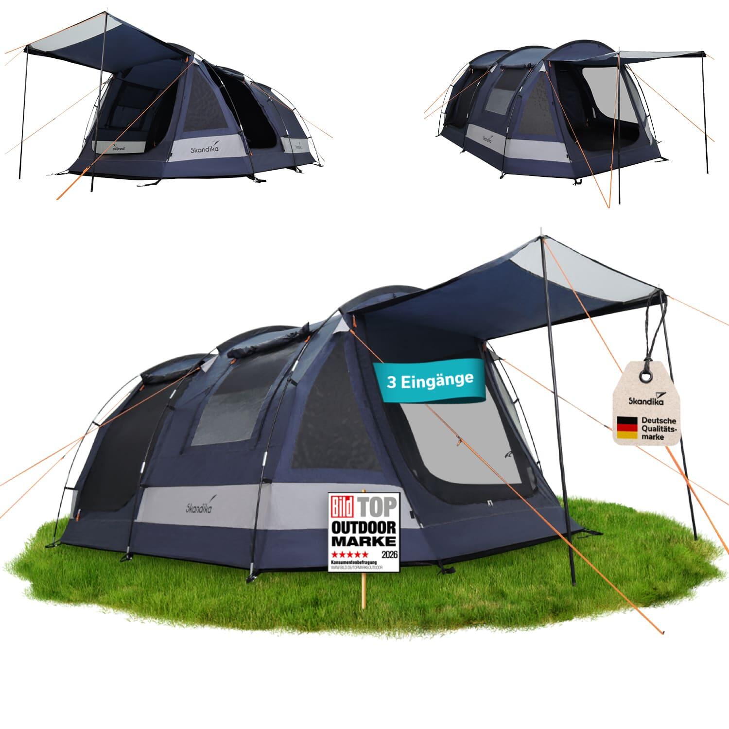 Namiot kempingowy, tunelowy Kambo 4 Sleeper Protect – czarna kabina sypialna