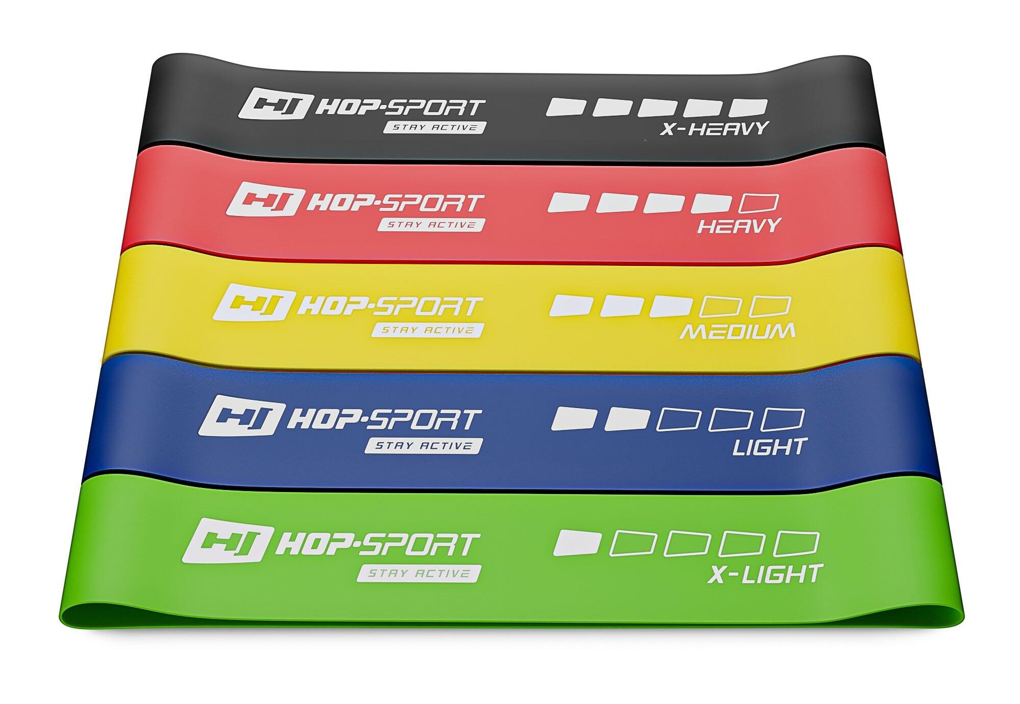 Zestaw 5 taśm oporowych Hop-Sport 600x50mm