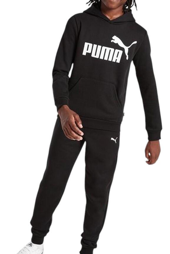 Komplet dresowy dziecięcy sportowy czarny spodnie i bluza PUMA