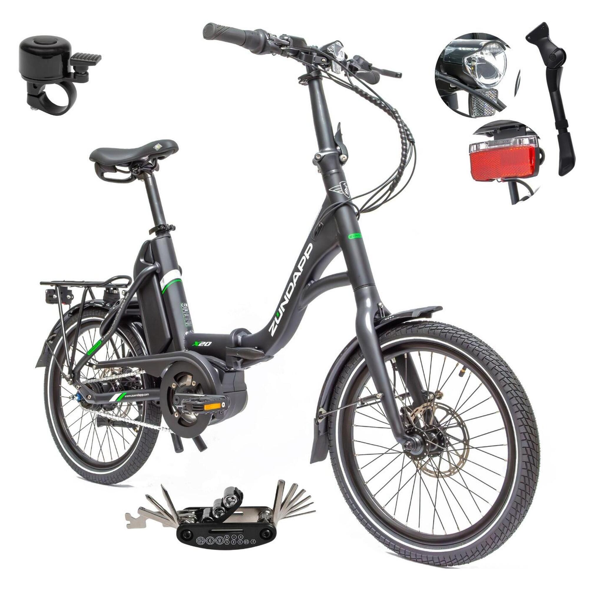 Rower Elektryczny Męski Damski Składany 20 Alu 250 W Składak SHIMANO Nexus
