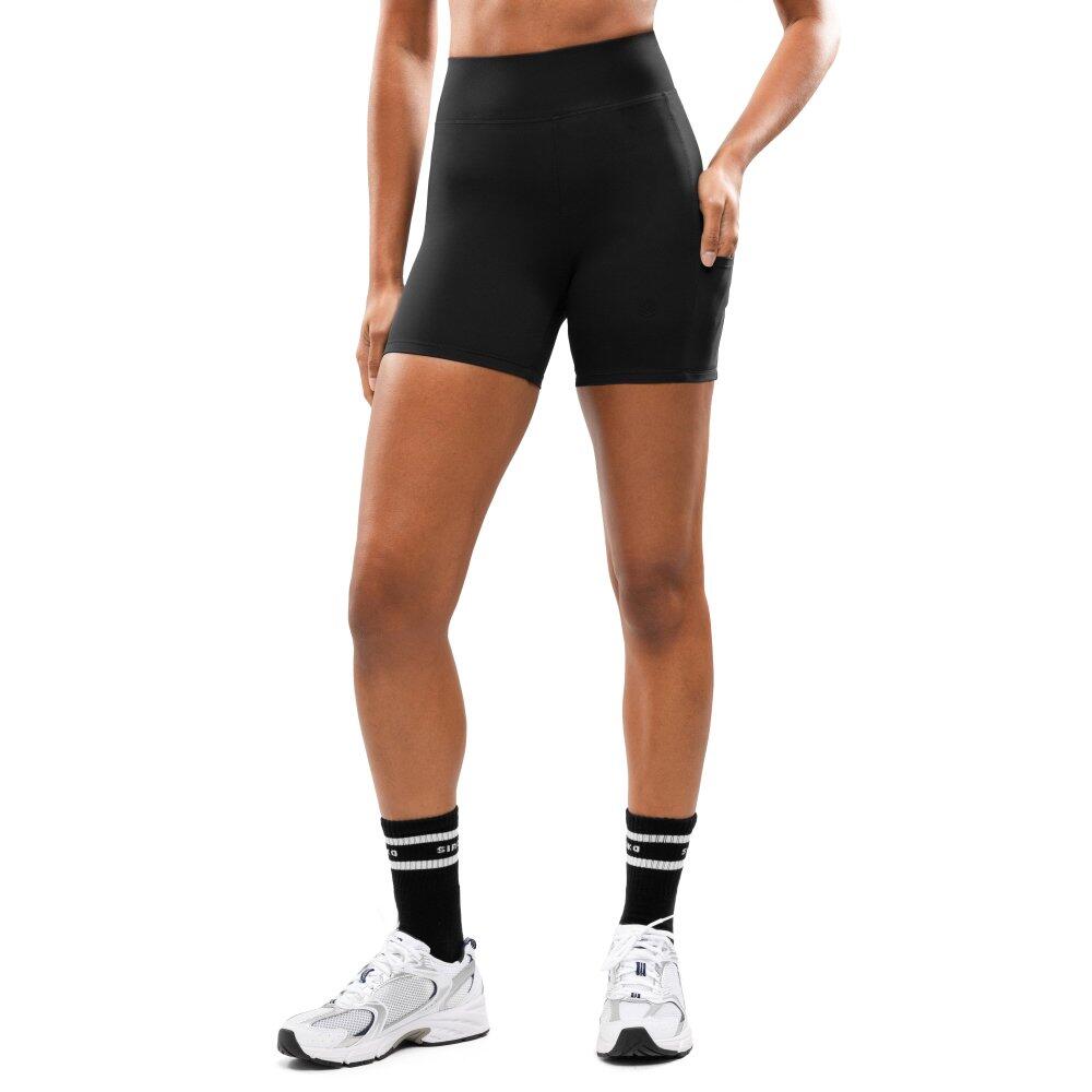 Damskie krótkie sportowe legginsy kolarki Fitness Siroko Ganges Black