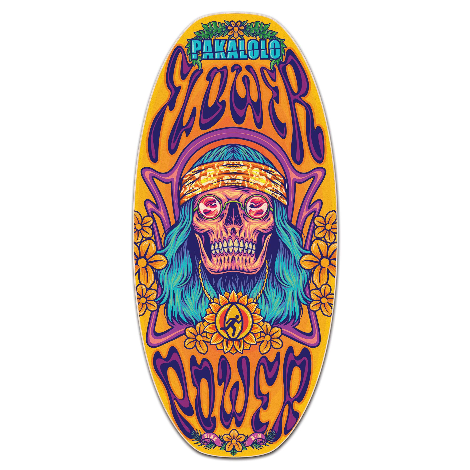 Deska skimboard dla dzieci i dorosłych Pakalolo od 45 kg drewniana Flower Power
