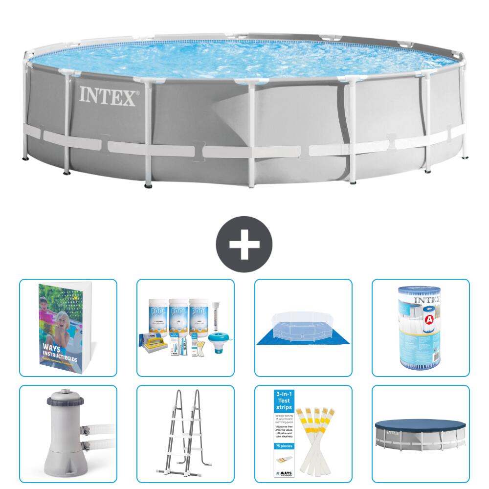INTEX Basen Prism Frame Okrągły - 427x107 cm - 9-częściowy S556