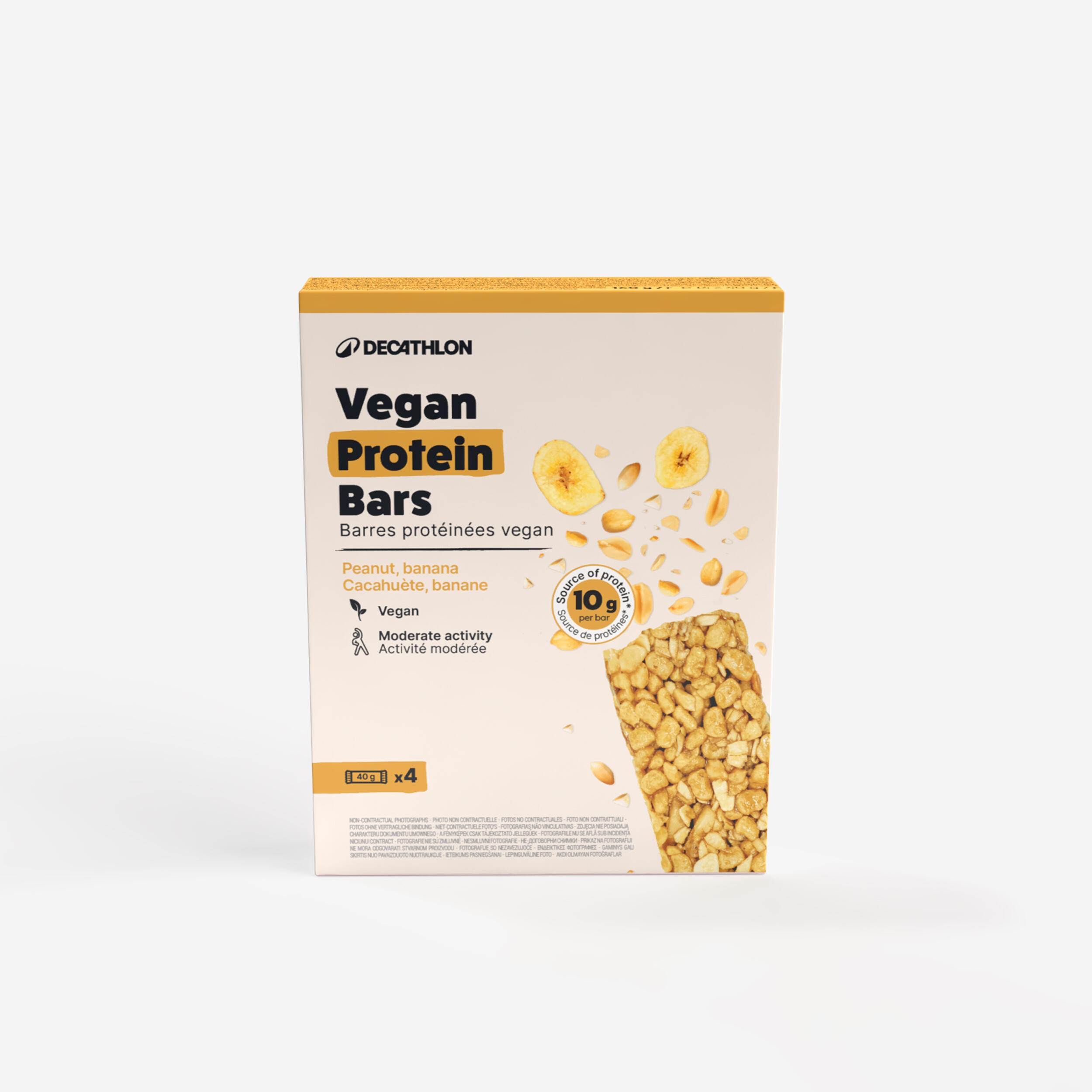 Baton proteinowy wegański banan orzeszki ziemne x4