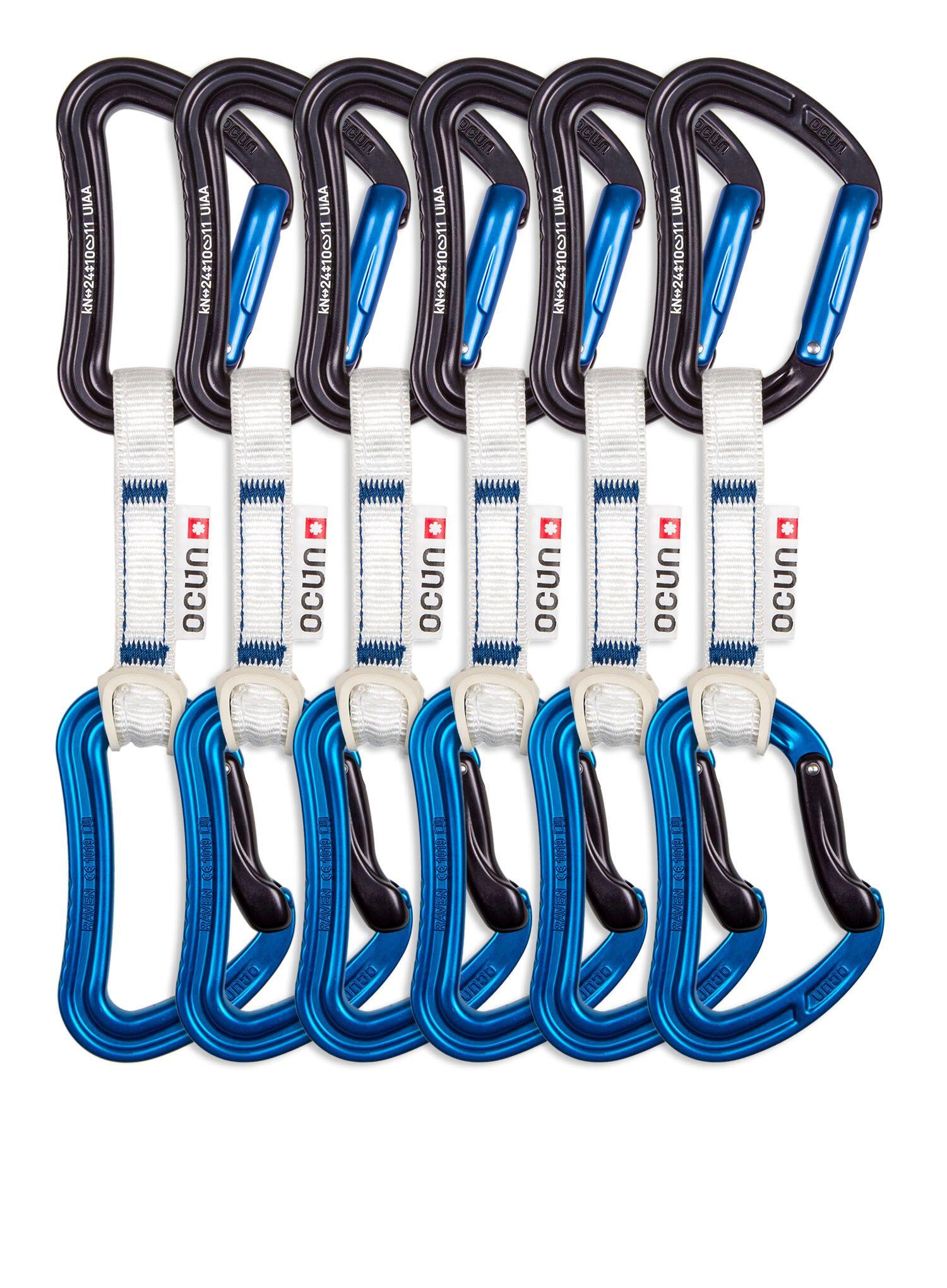 Ekspresy wspinaczkowe Ocun Raven QD Bio-Dyn-Ring 15 mm 10 cm 6-pack - blue