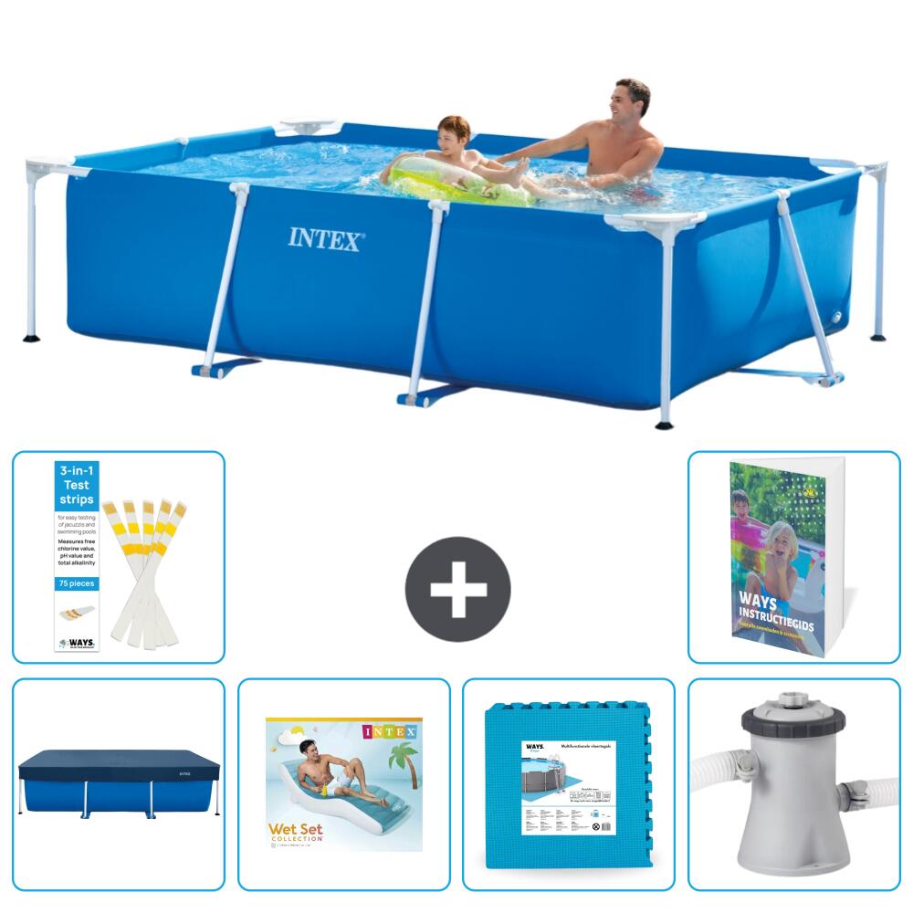 INTEX Basen ze stelażem Prostokątny - 260x160x65 cm - 7-częściowy S129