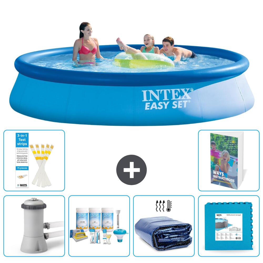 INTEX Basen Easy Set Okrągły - 396x84 cm - 7-częściowy S188