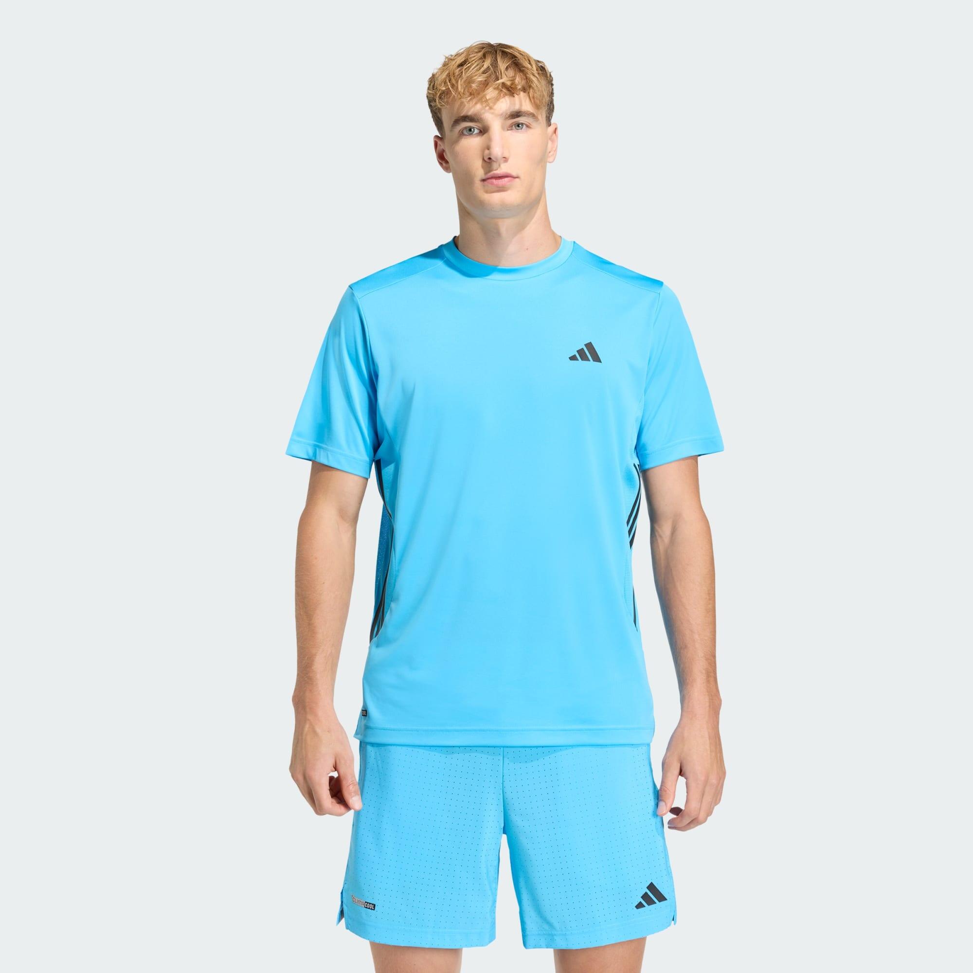KOSZULKA TECH ESSENTIALS WORKOUT 3 STRIPES