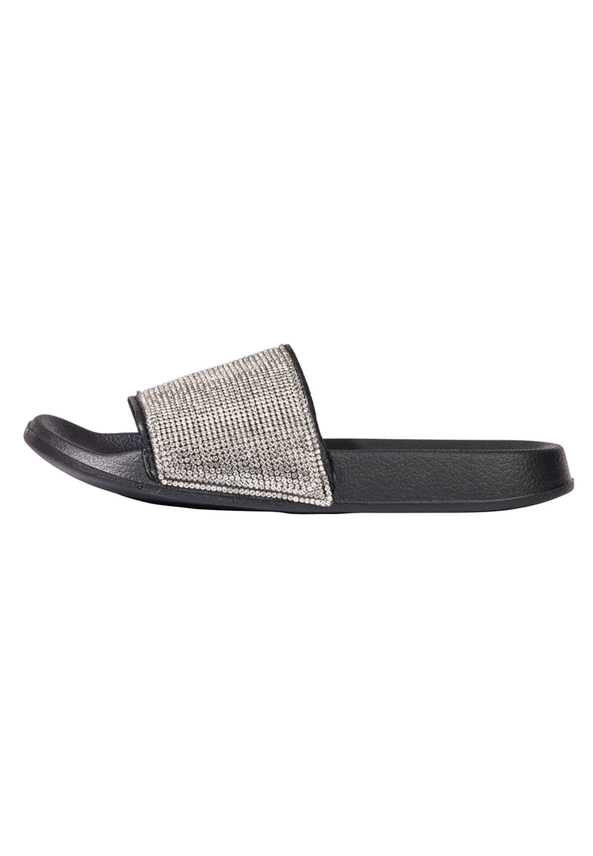 Beco Women's Slides With Rhinestones | Black