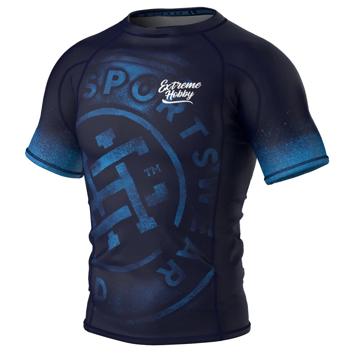 Koszulka Męska Rashguard MMA na Siłownię EXTREME HOBBY BADGE
