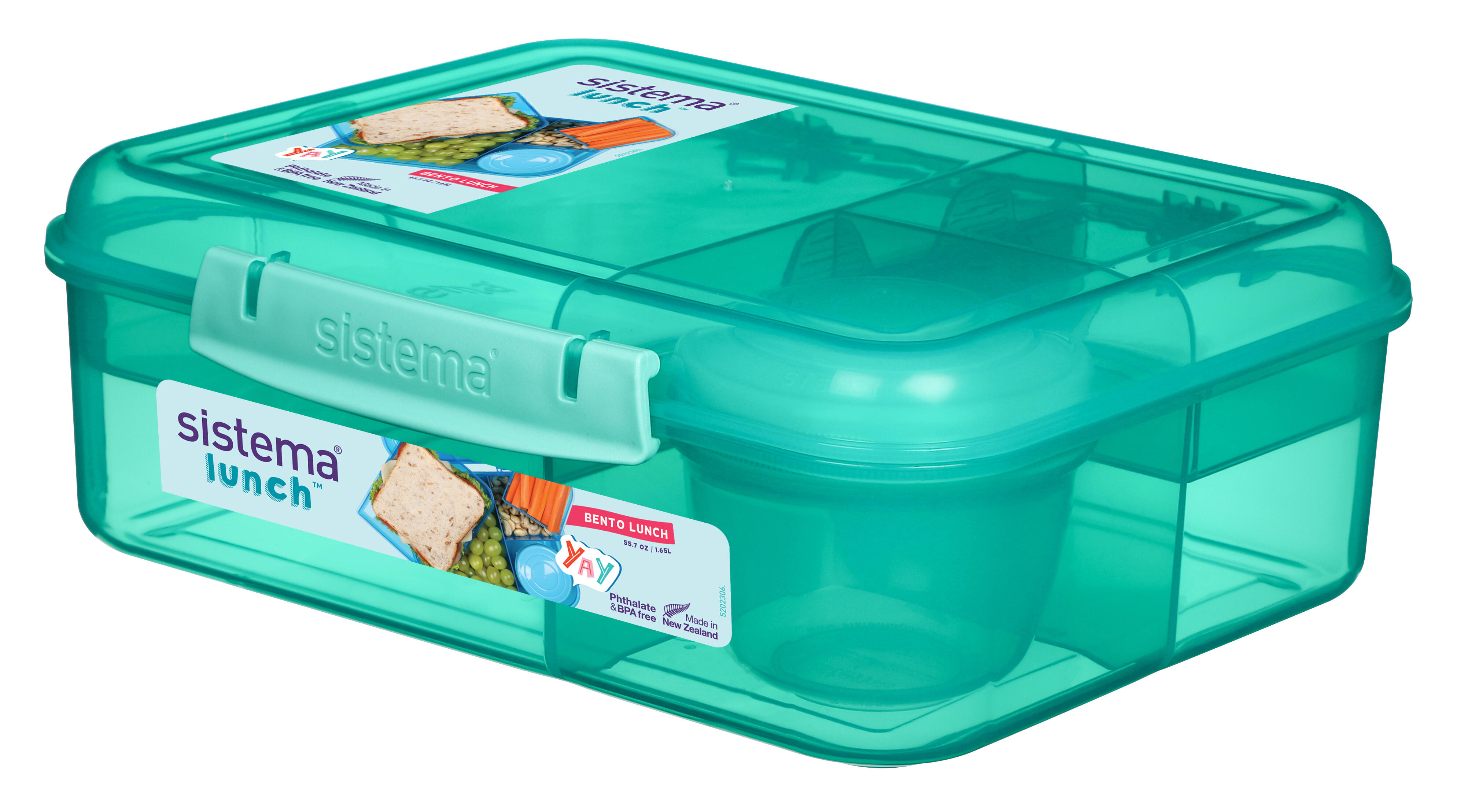 Lunch Bento z pojemnikiem na jogurt i dwiema tackami 1,65 l