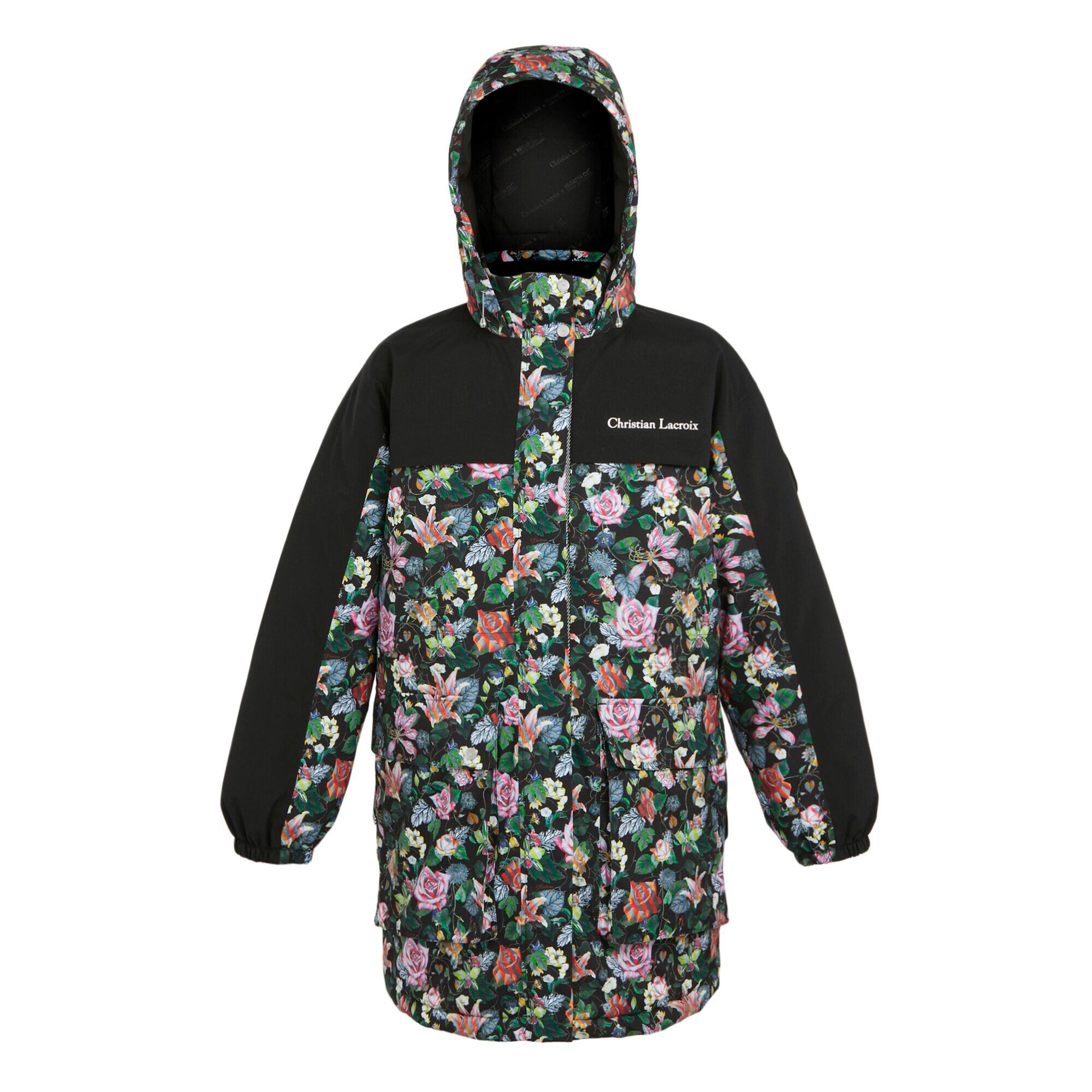 Kurtka Wodoodporna Damska Kwiaty Longline Christian Lacroix Cailar
