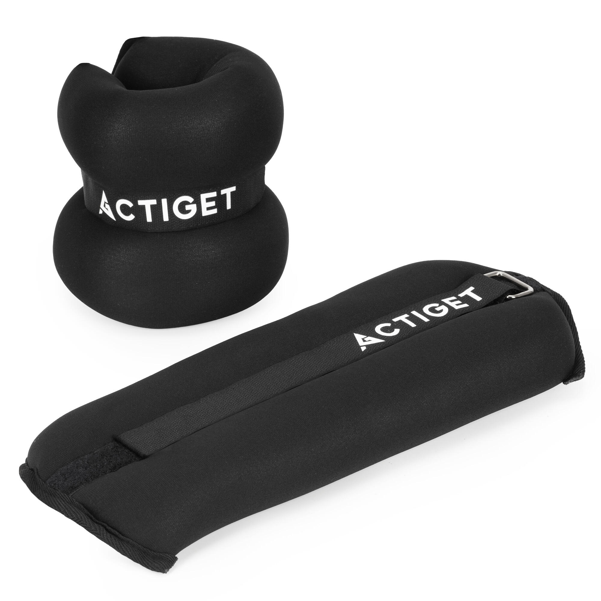 Obciążenia na ręce i nogi 2x3 kg do treningu domowego, fitness i cardio, czarne