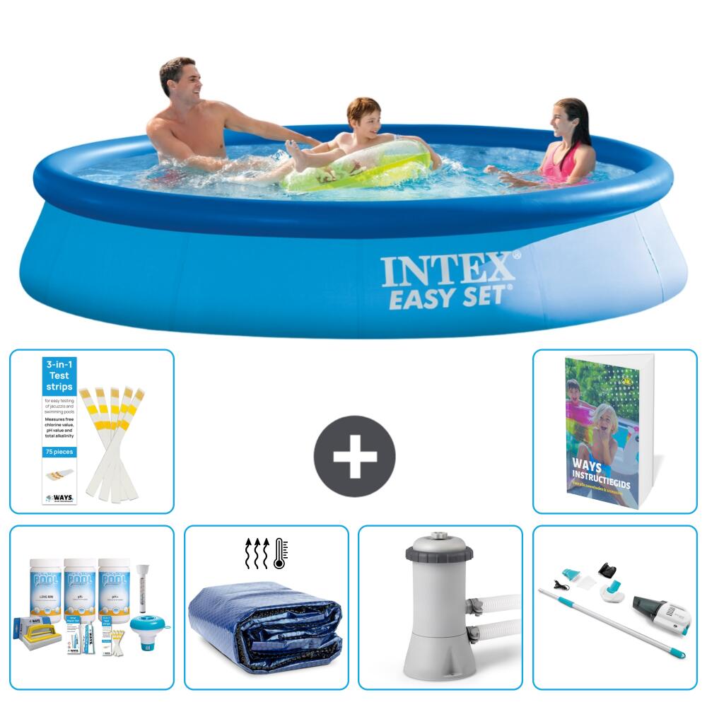 INTEX Basen Easy Set Okrągły - 366x76 cm - 7-częściowy S165