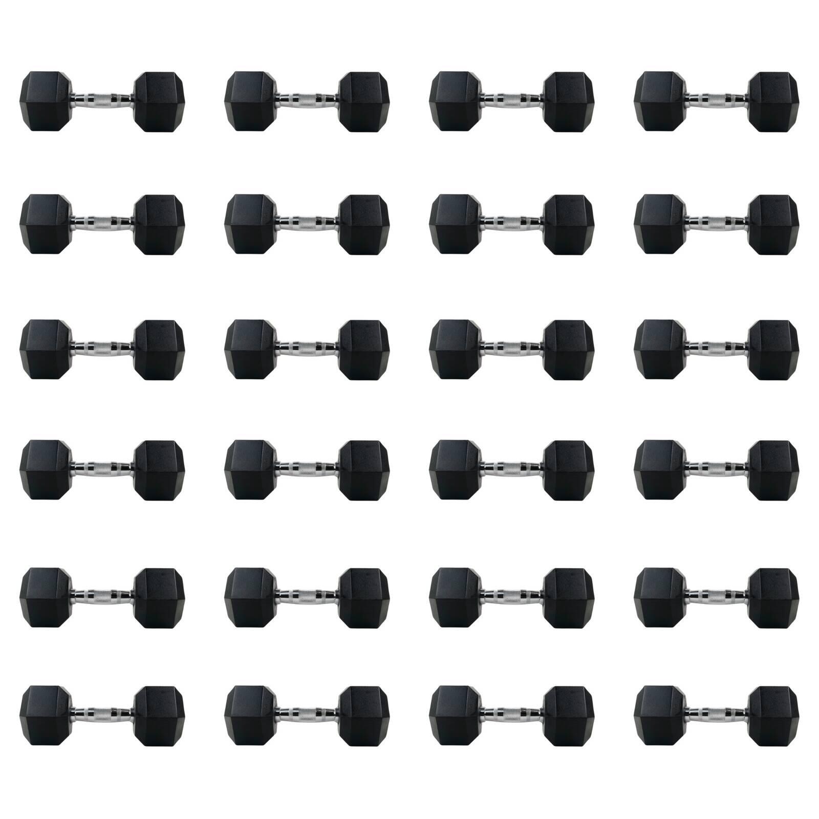 Zestaw hantli hex UNDERFIT 2 x 2,5-30 kg (390 kg)