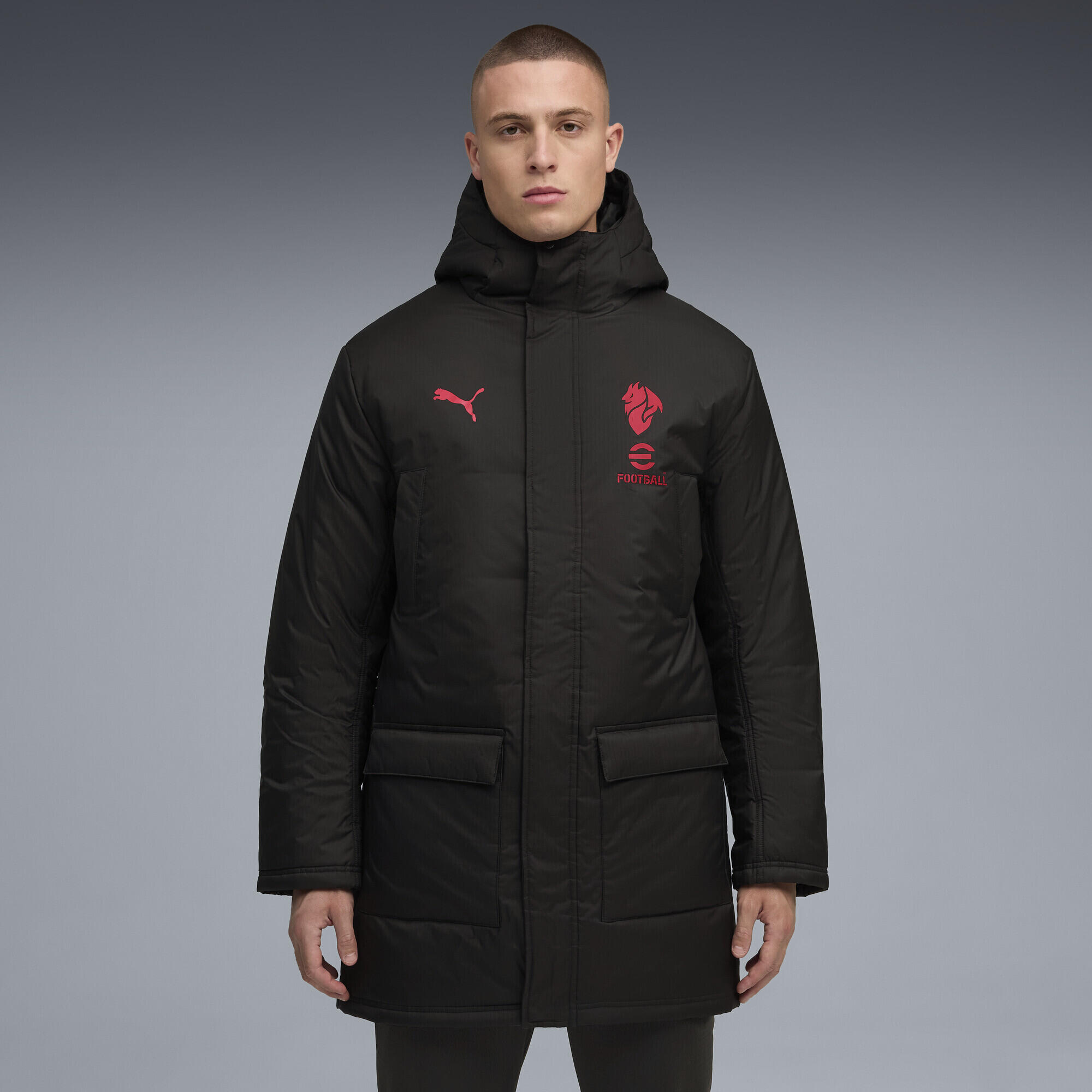 Męska kurtka treningowa na zimę AC Milan PUMA