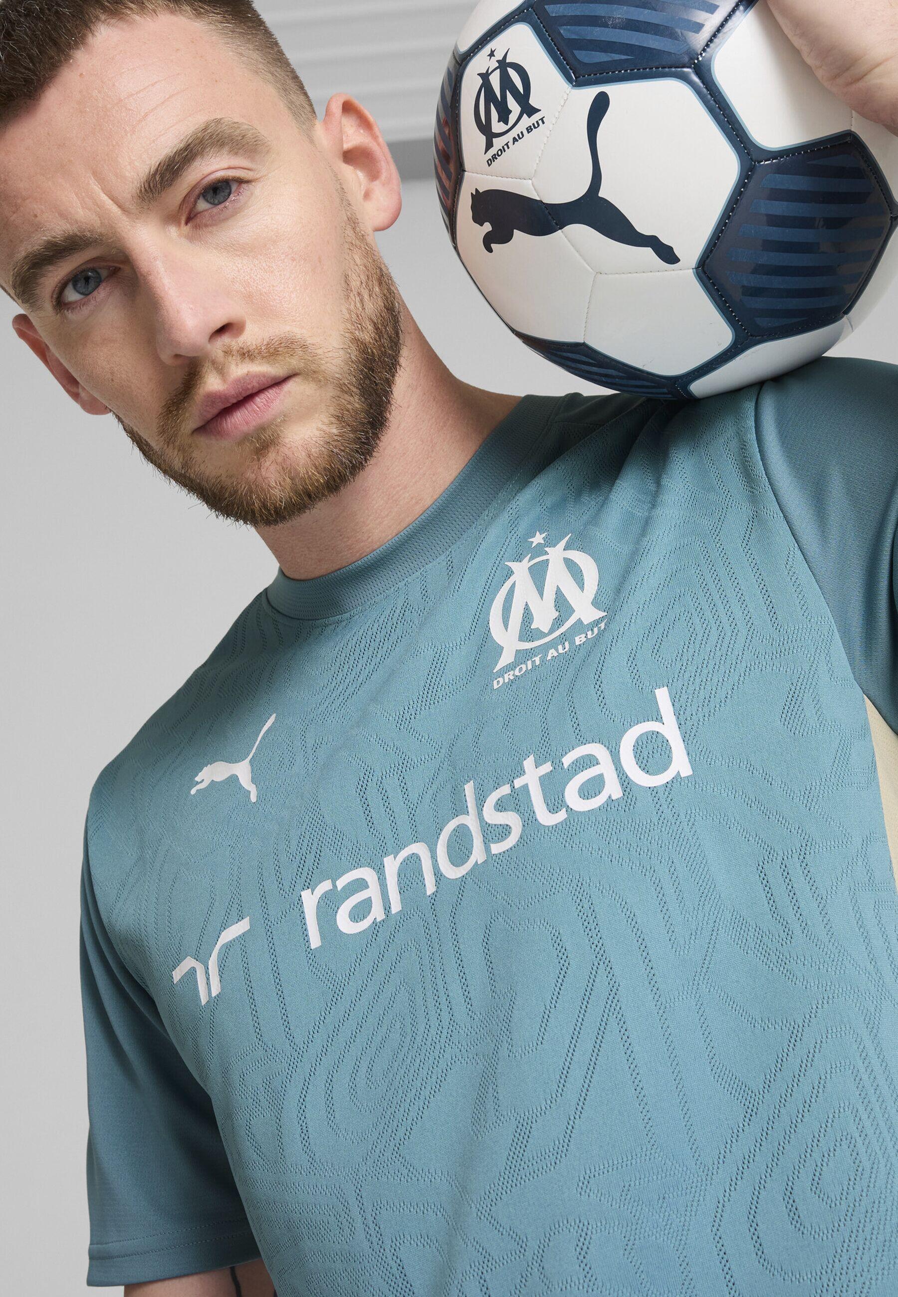 Męska koszulka treningowa Olympique Marsylia PUMA Bold Blue Putty Beige