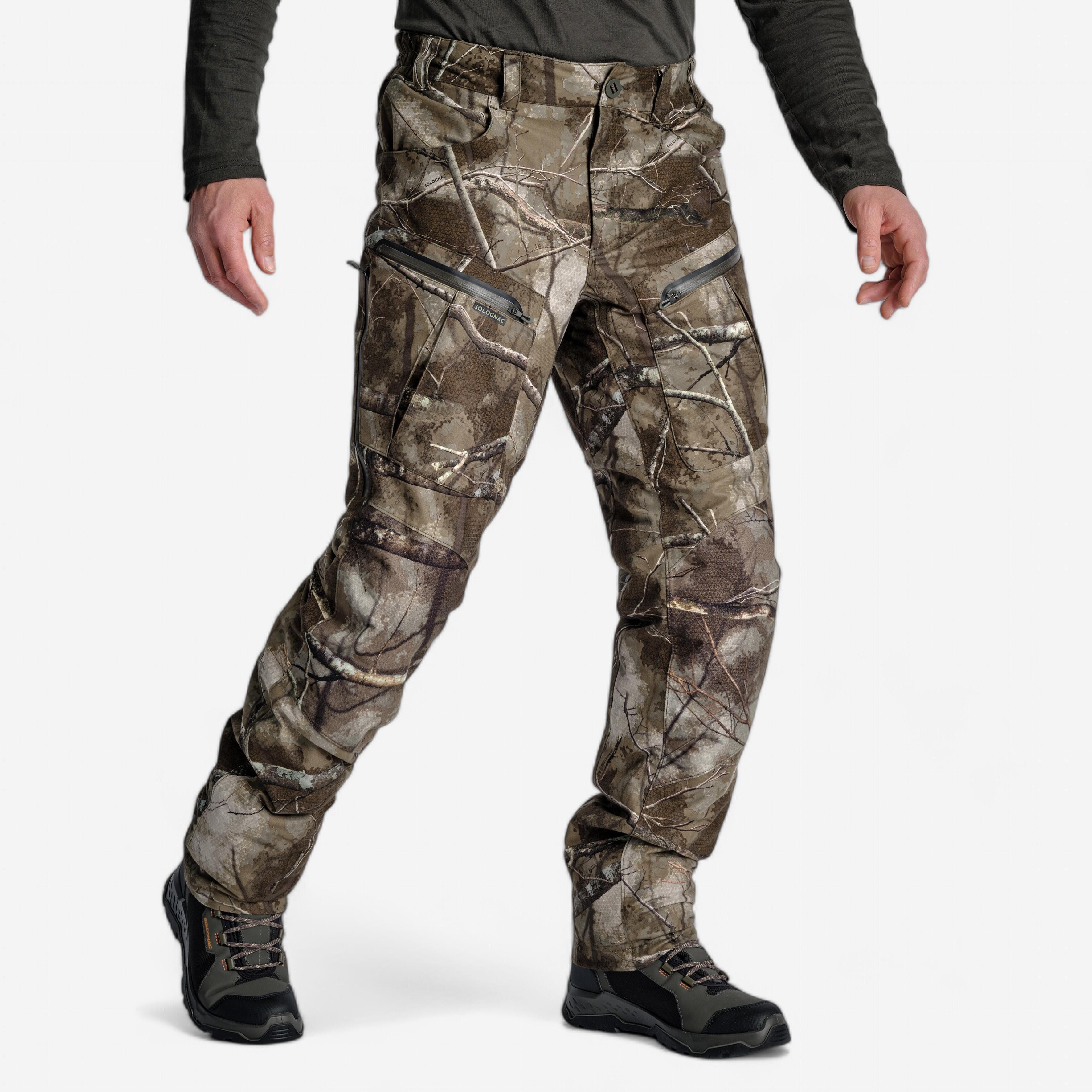 Spodnie Solognac Warm 900 camo treemetic wodoodporne