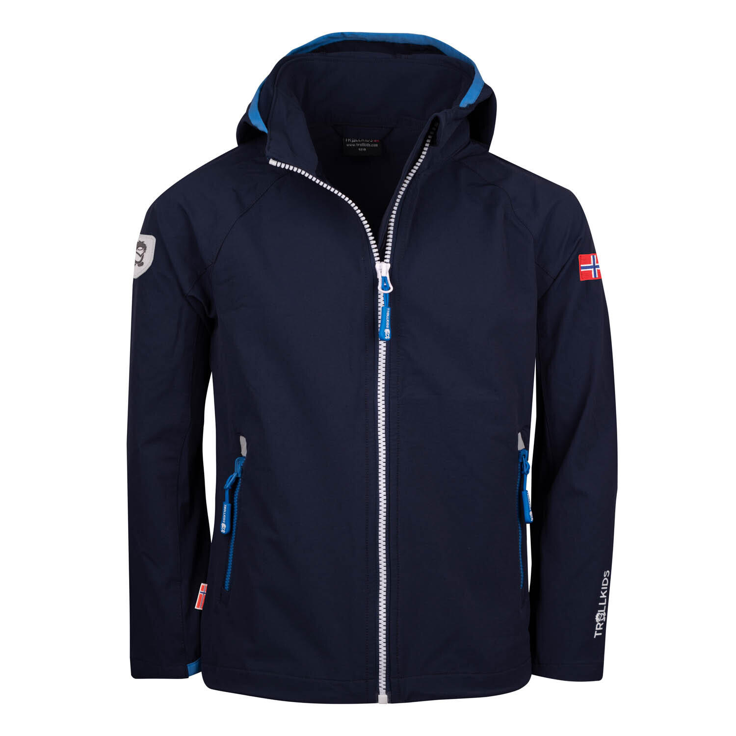 Kurtka Trollkids Kvalvika Softshell Dzieci Czarna
