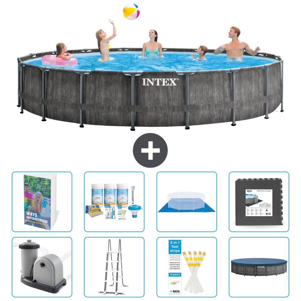 INTEX Basen Prism Frame Okrągły - 549x122 cm - 9-częściowy S581