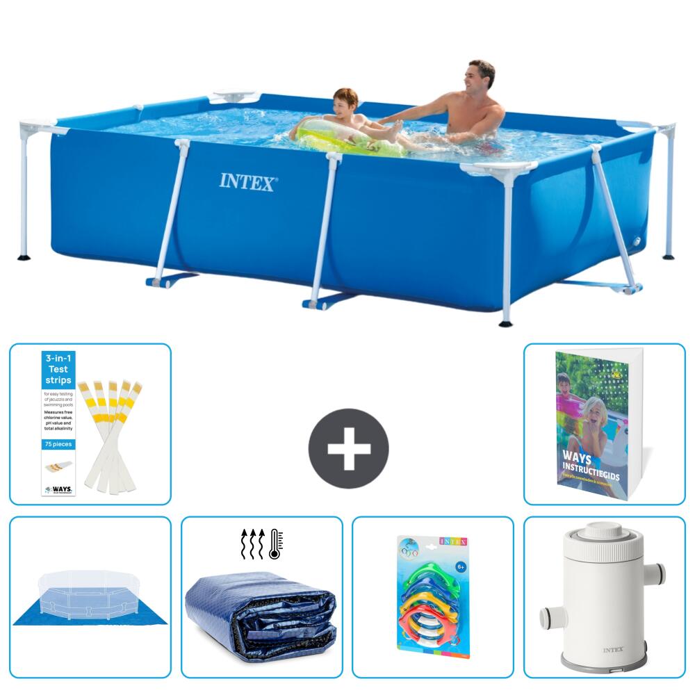 INTEX Basen ze stelażem Prostokątny - 260x160x65 cm - 7-częściowy S123