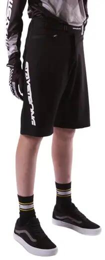 BMX Spodenki ochronne Stay Strong V2 BMX Race Shorts - 26 Dziecięcy - Czarny/...