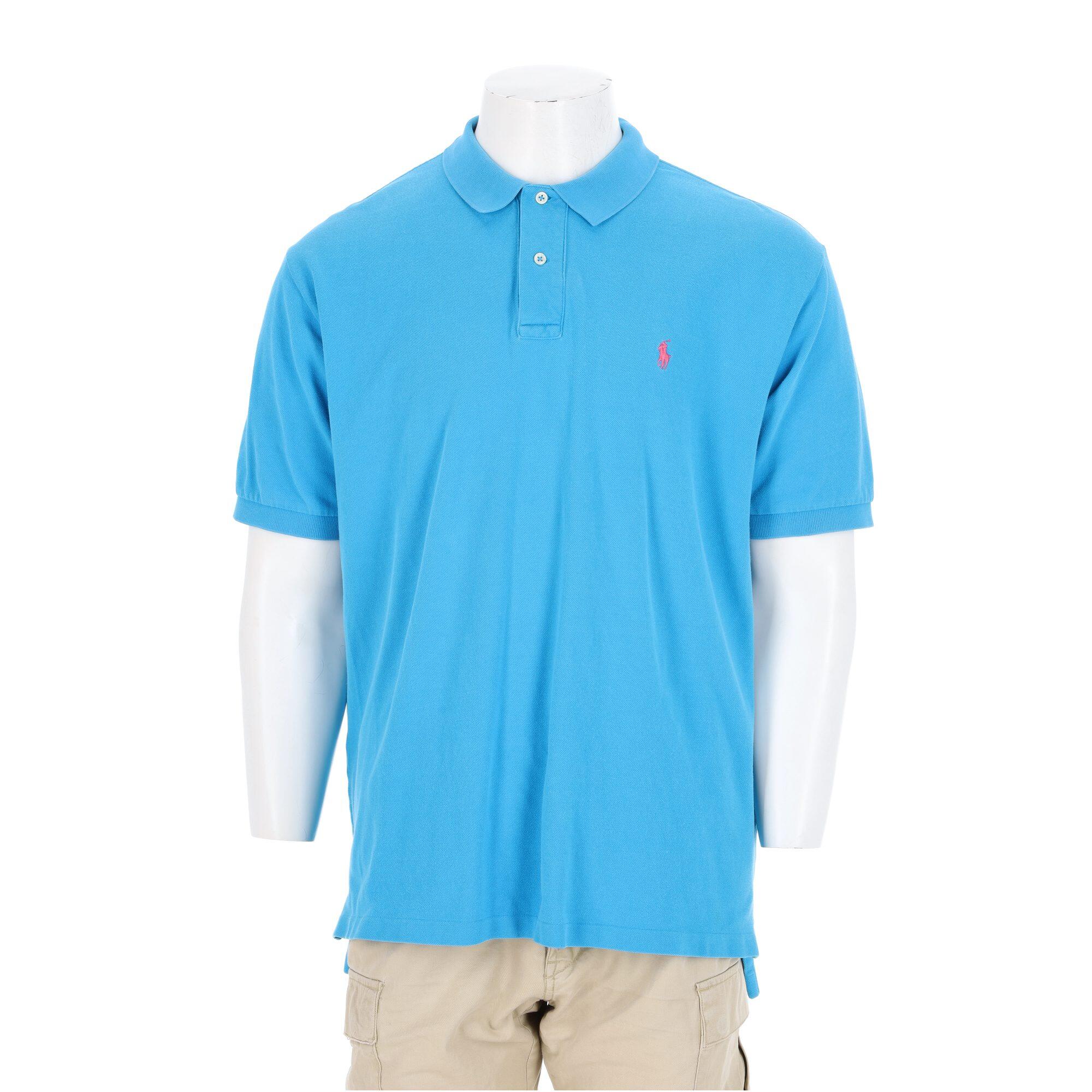 Second life - Polo Ralph Lauren męskie z krótkim rękawem turkusowe - Jak nowy