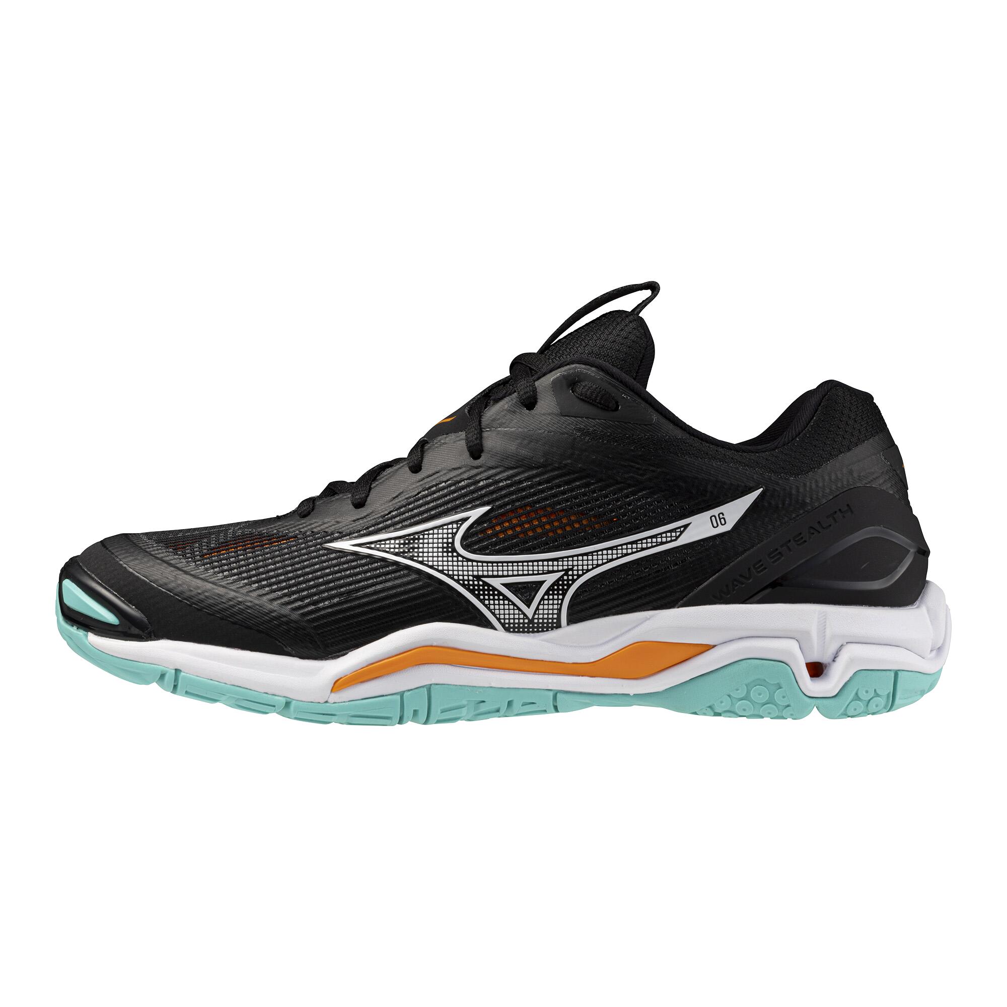 Buty do piłki ręcznej Mizuno Wave Stealth 6 black/tangelo/ice green