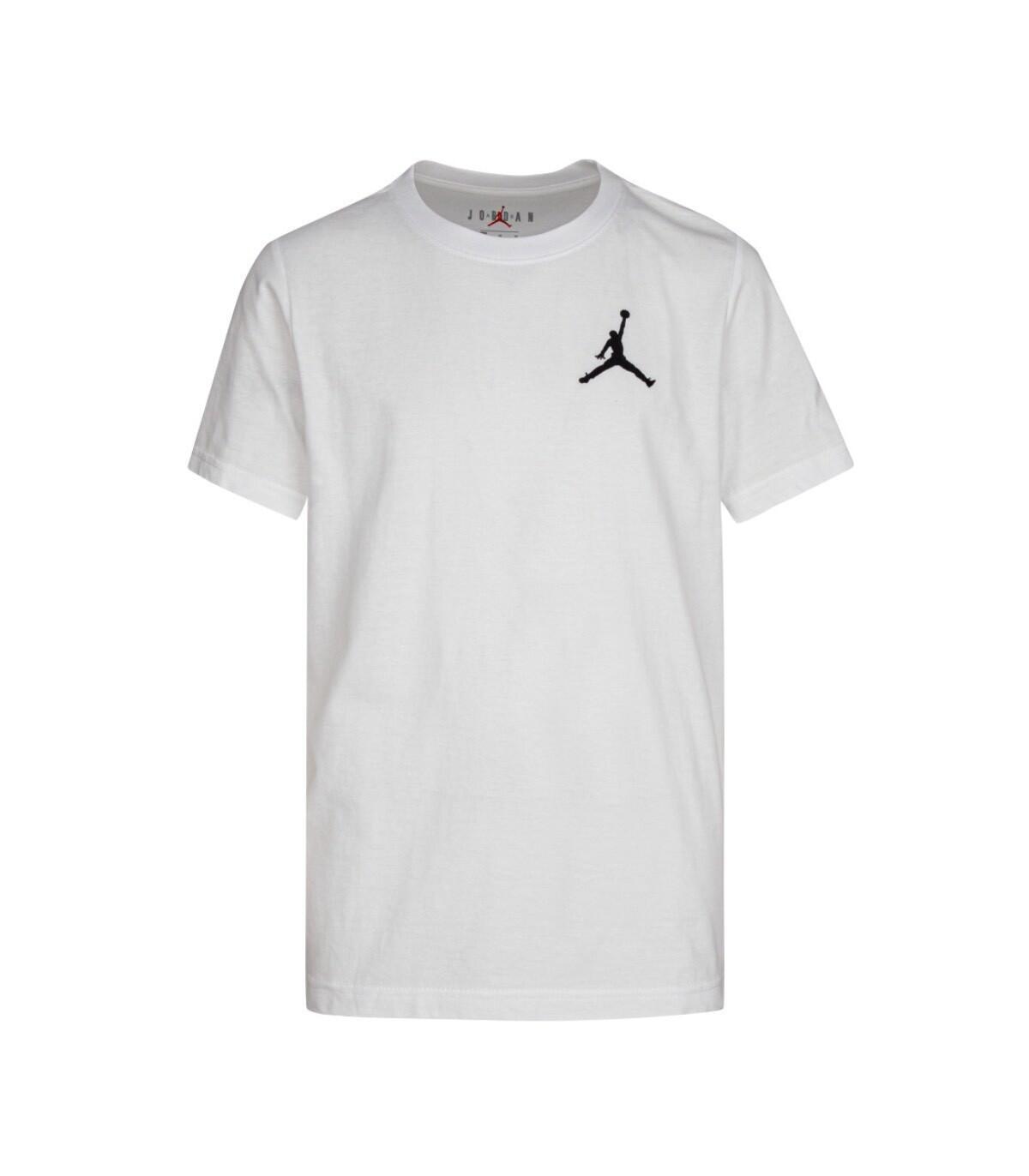 Nike Jordan T-shirt With Embroidered Jumpman Blanco