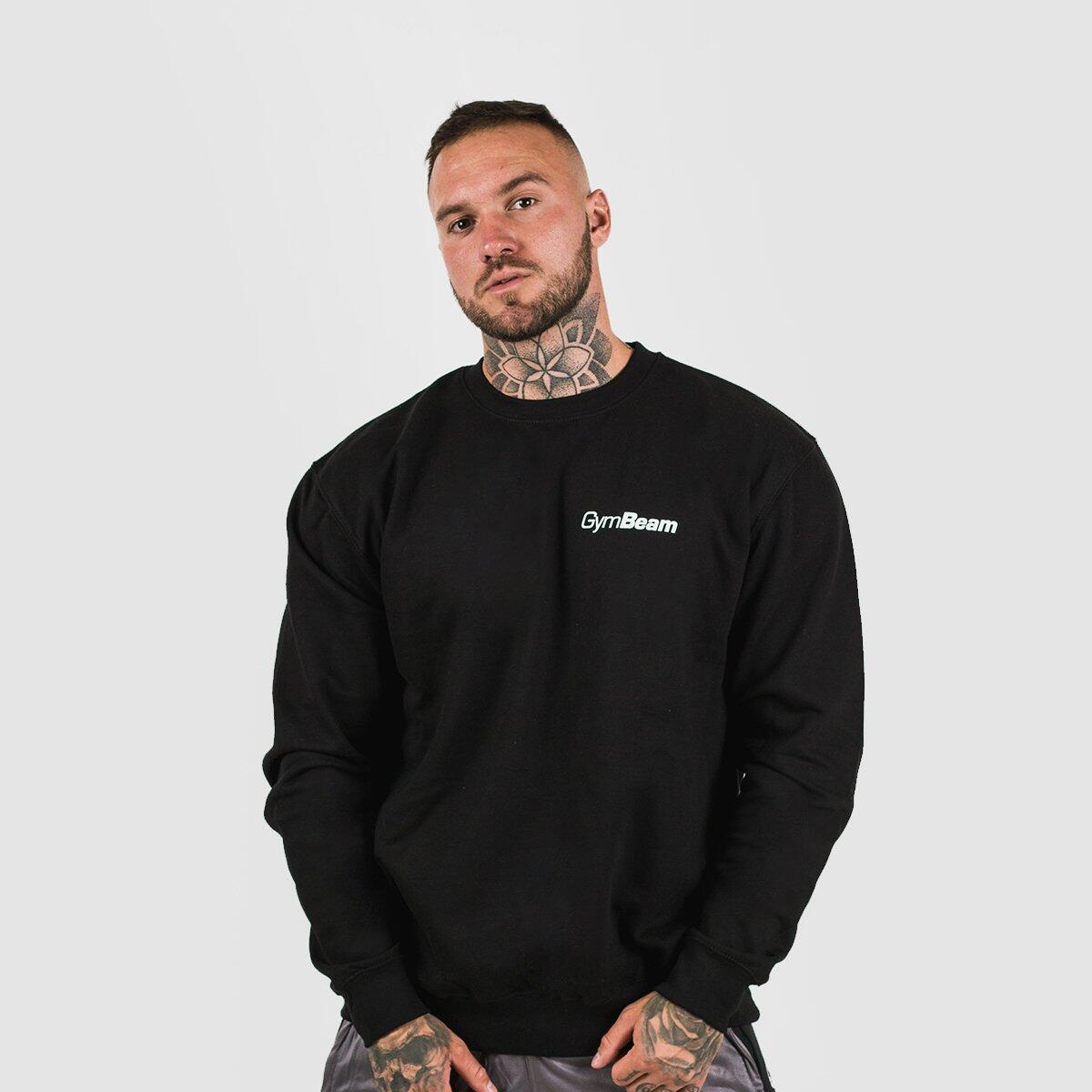 Bluza męska fitness luźna czarna PRO Jumper