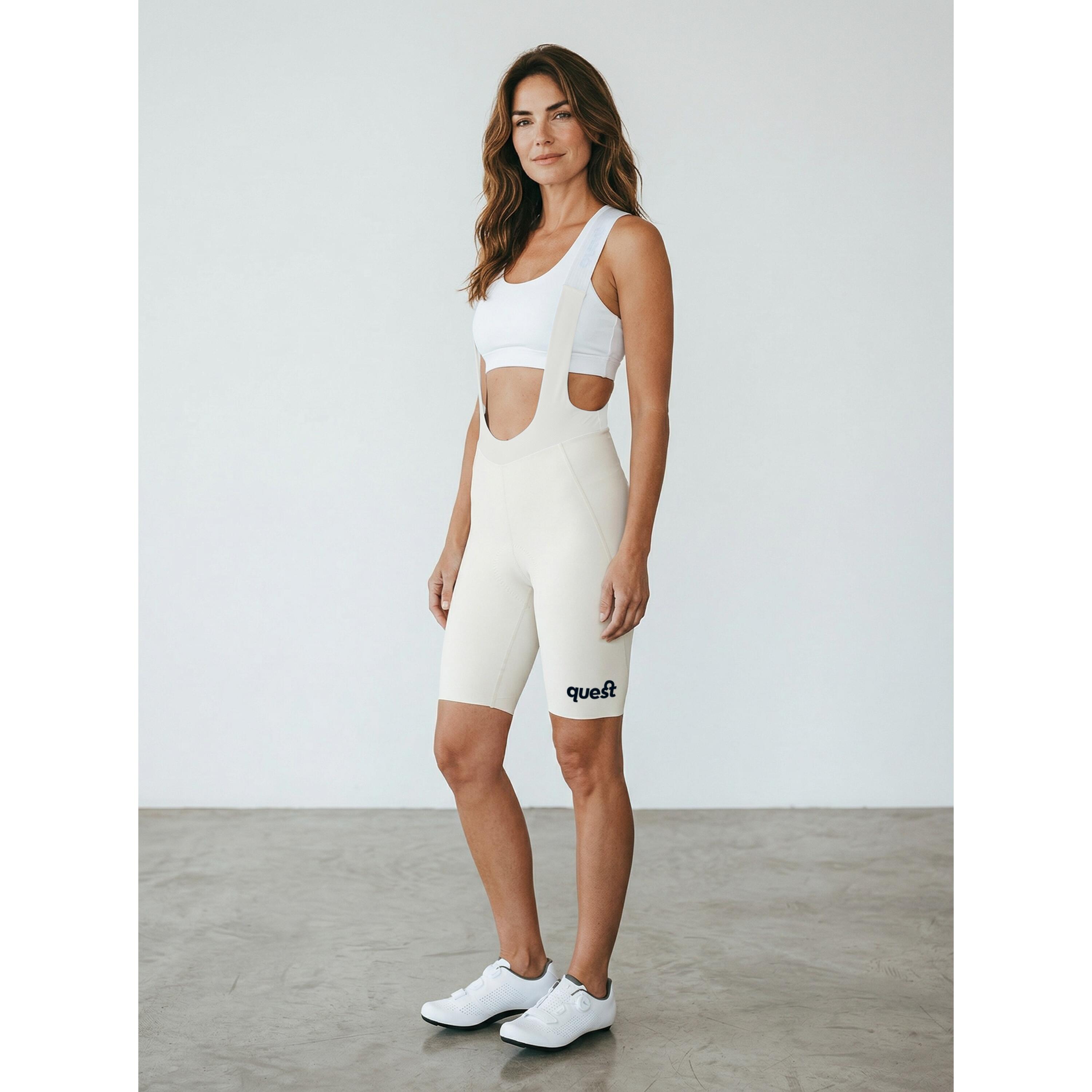 Spodenki rowerowe damskie Quest Bib Pure Beige
