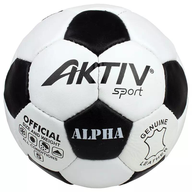 Piłka nożna Aktivsport Alpha skórzana, rozmiar: 5