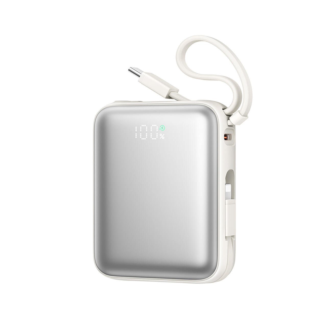 Powerbank joyroom 10000mah 22.5w z wbudowanymi kablami usb-c i lightning