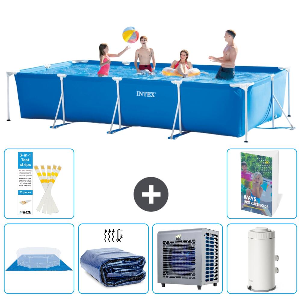 INTEX Basen ze stelażem Prostokątny - 450x220x84 cm - 7-częściowy S104